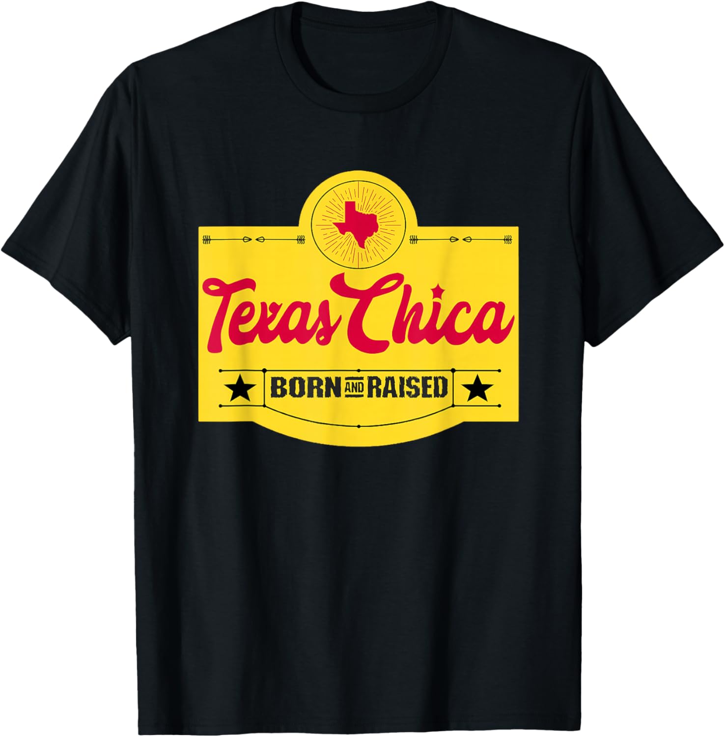 Texas Chica Texas Born & Lifting Kitchen - Women's Parody T-Shirt - T-Shirt | Black