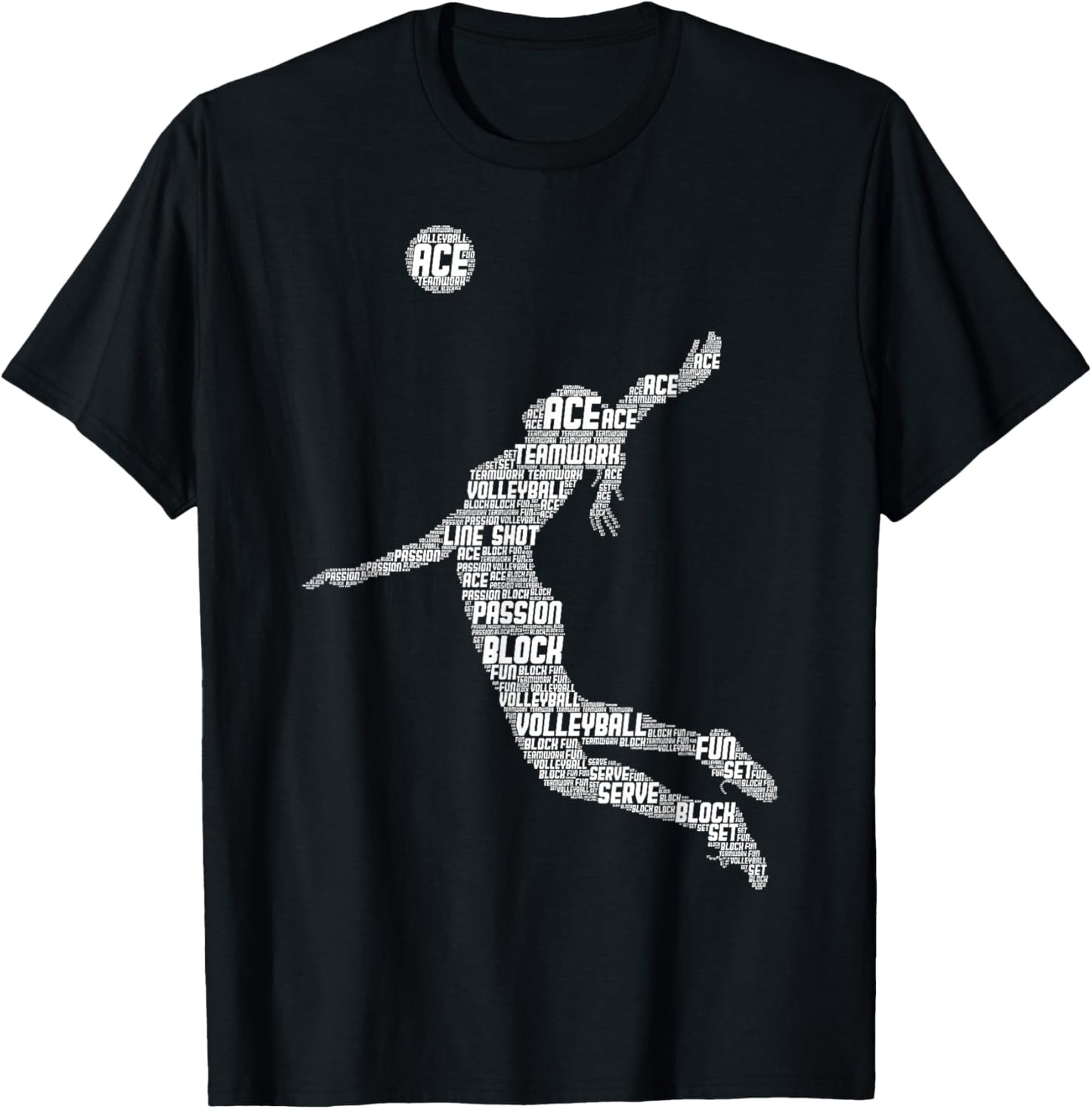Volleyball Teen Girl Women Youth Player Small T-Shirt - T-Shirt | Black