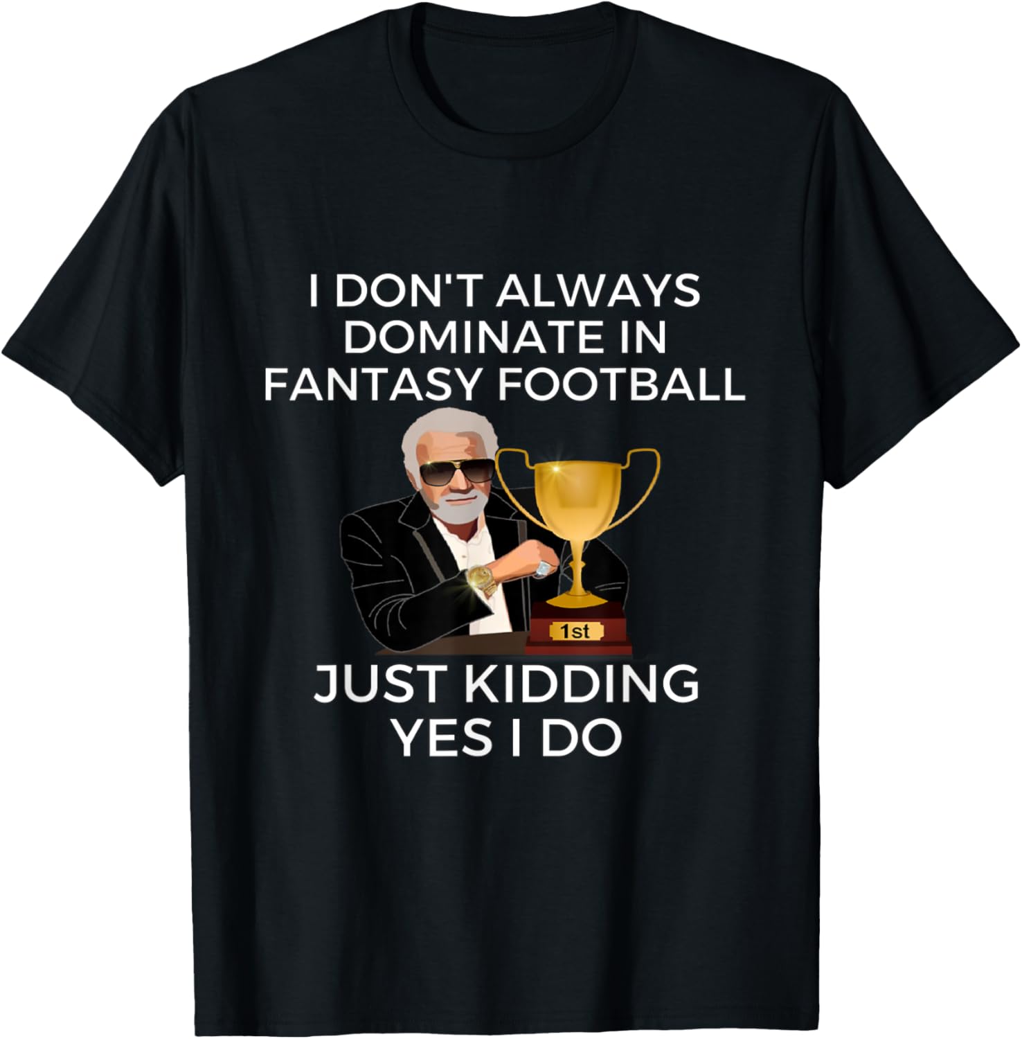 Funny Fantasy Football Champion Fantasy Football T-Shirt - T-Shirt | Black