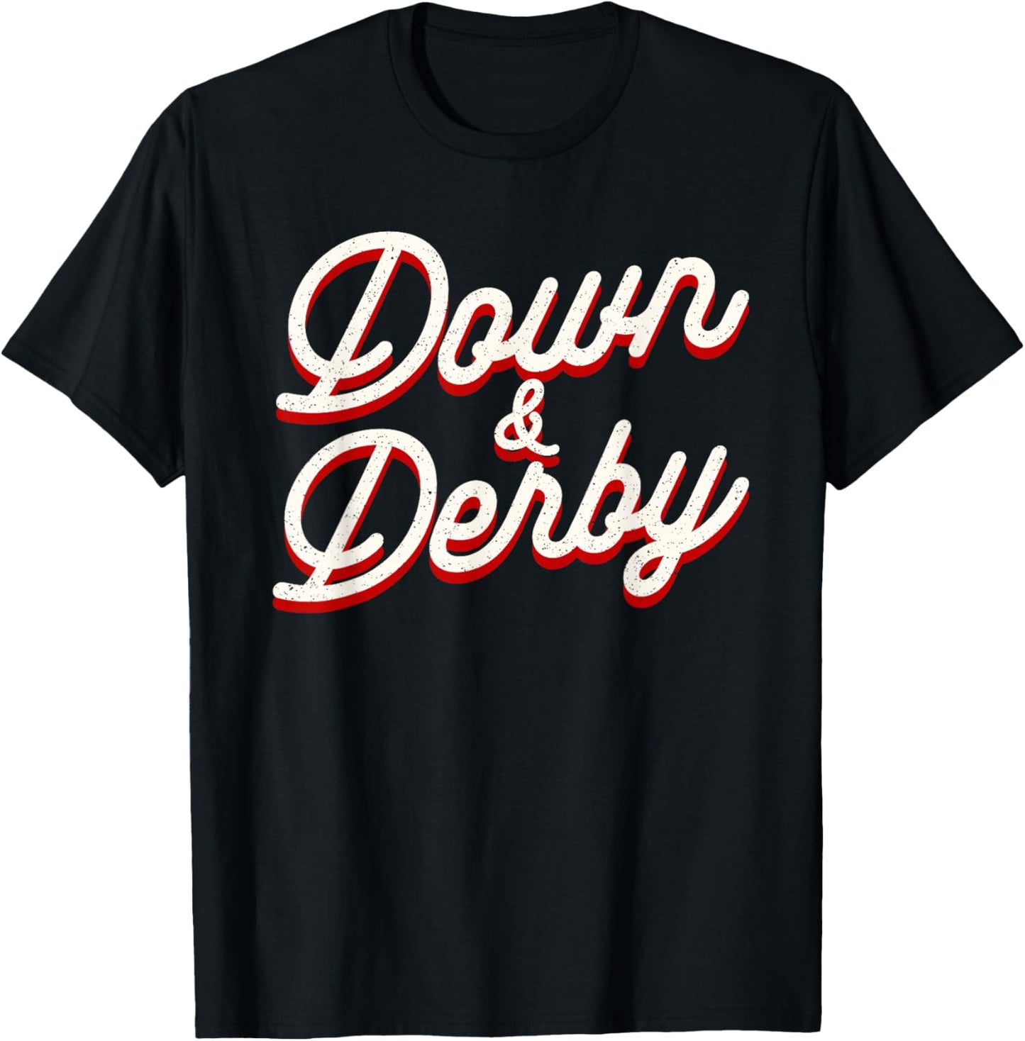 Funny Horse Racing Vintage Down And Derby KY Derby Horse T-Shirt - T-Shirt | Black