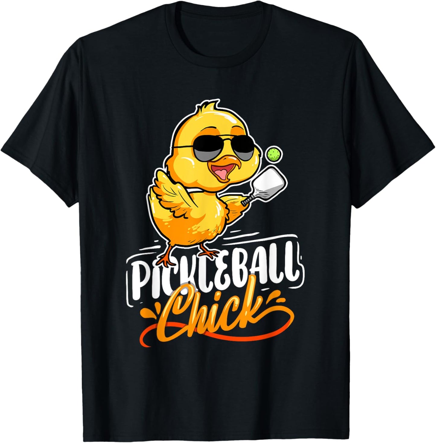 Pickleball Chick Pickleball Player Pickleball T-Shirt - T-Shirt | Black