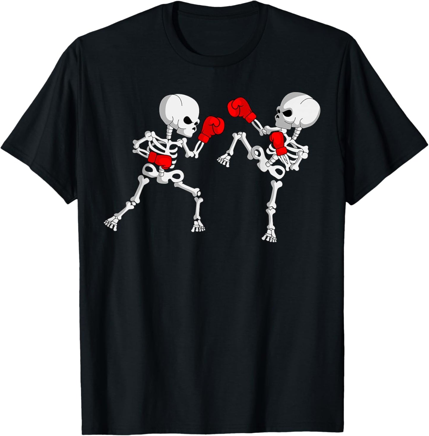 Kickboxing Skeleton Kickboxer Boxing MMA T-Shirt - T-Shirt | Black