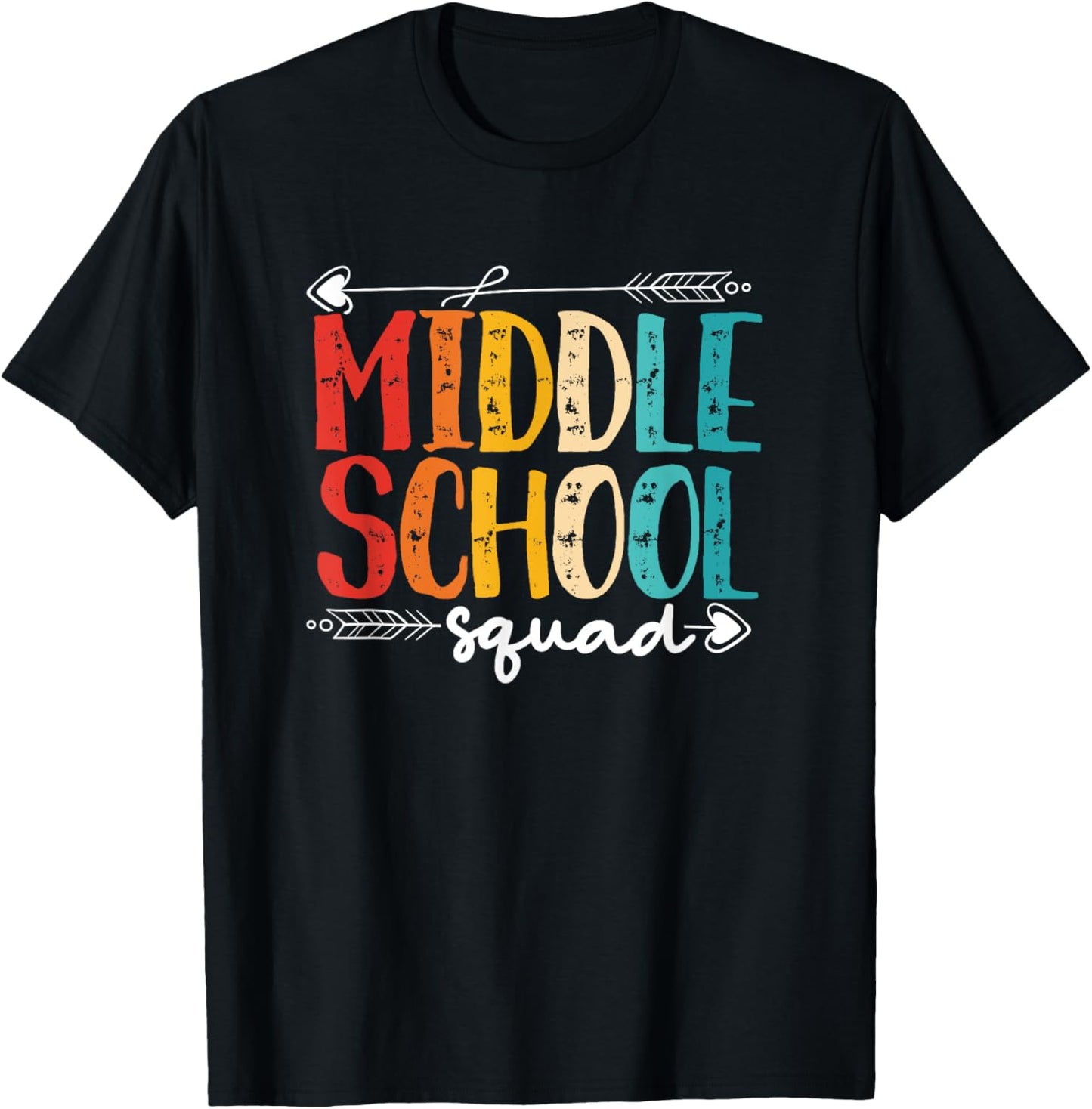 Middle School Squad | Middle School Student T-Shirt - T-Shirt | Black