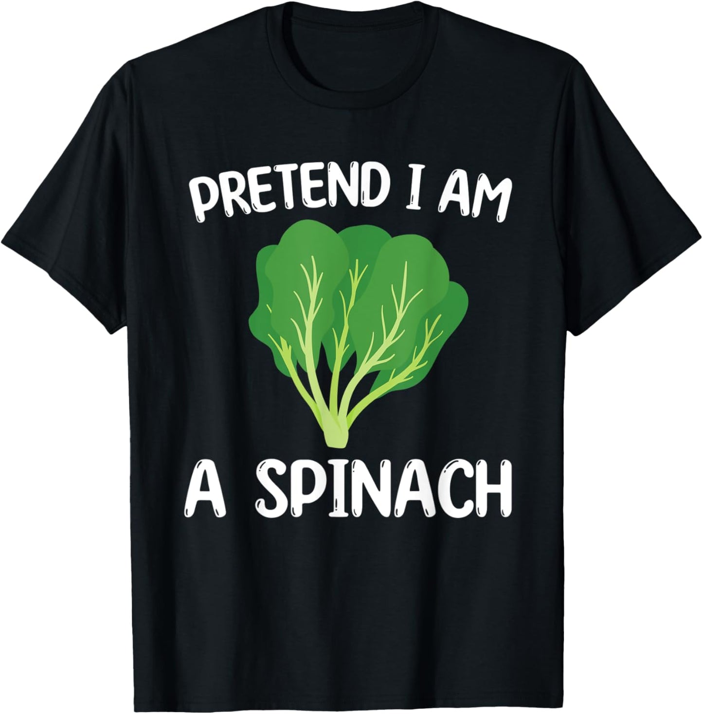 Cute Spinach Costume Love Healthy Food T-Shirt - T-Shirt | Black