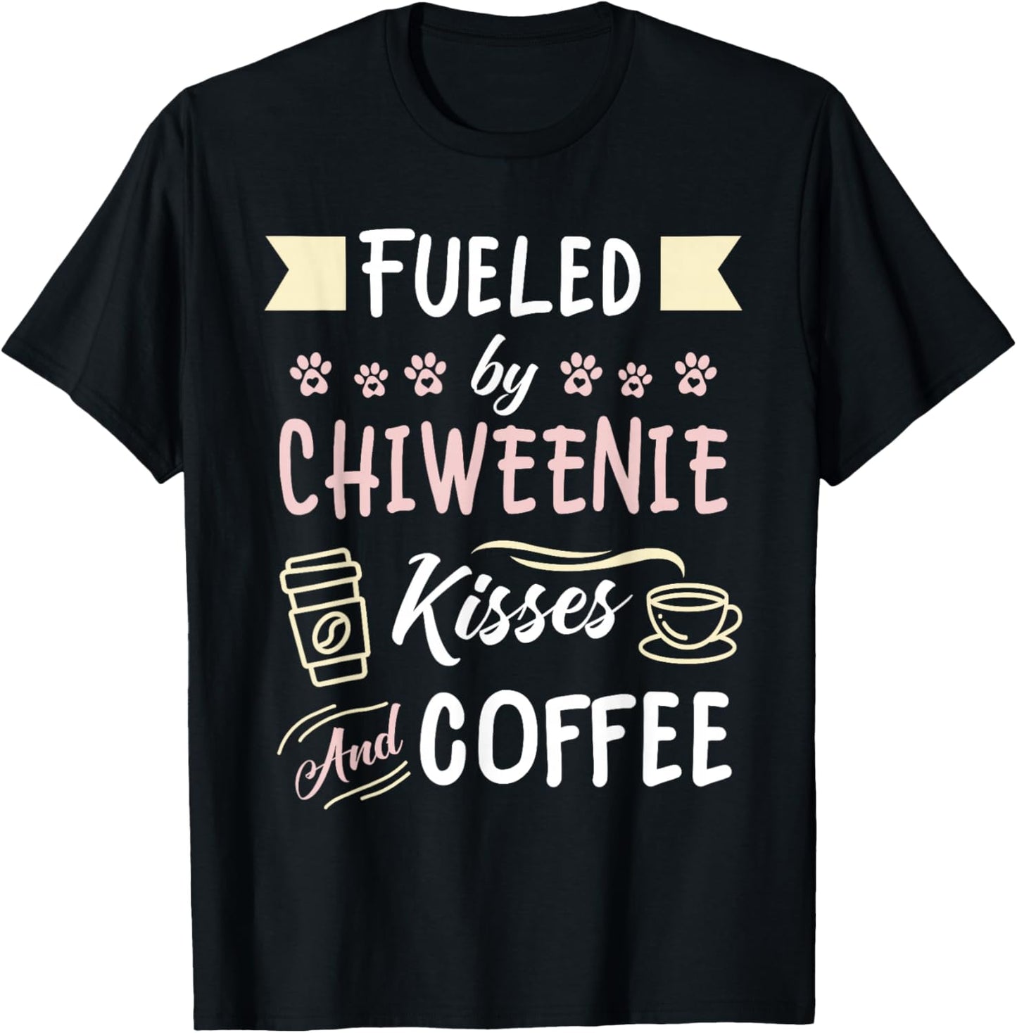 Chiweenie Mom Coffee Lover Dog Pet Owner T-Shirt - T-Shirt | Black