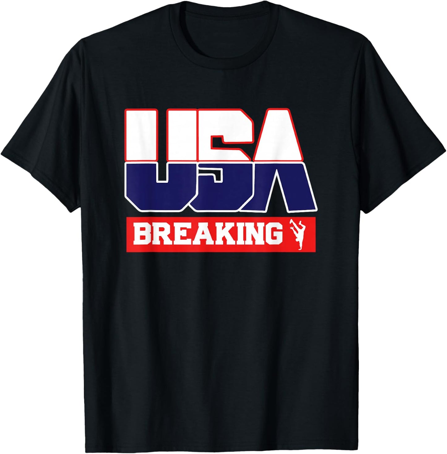 USA Team Break Dancing - men & women American sports T-Shirt - T-Shirt | Black