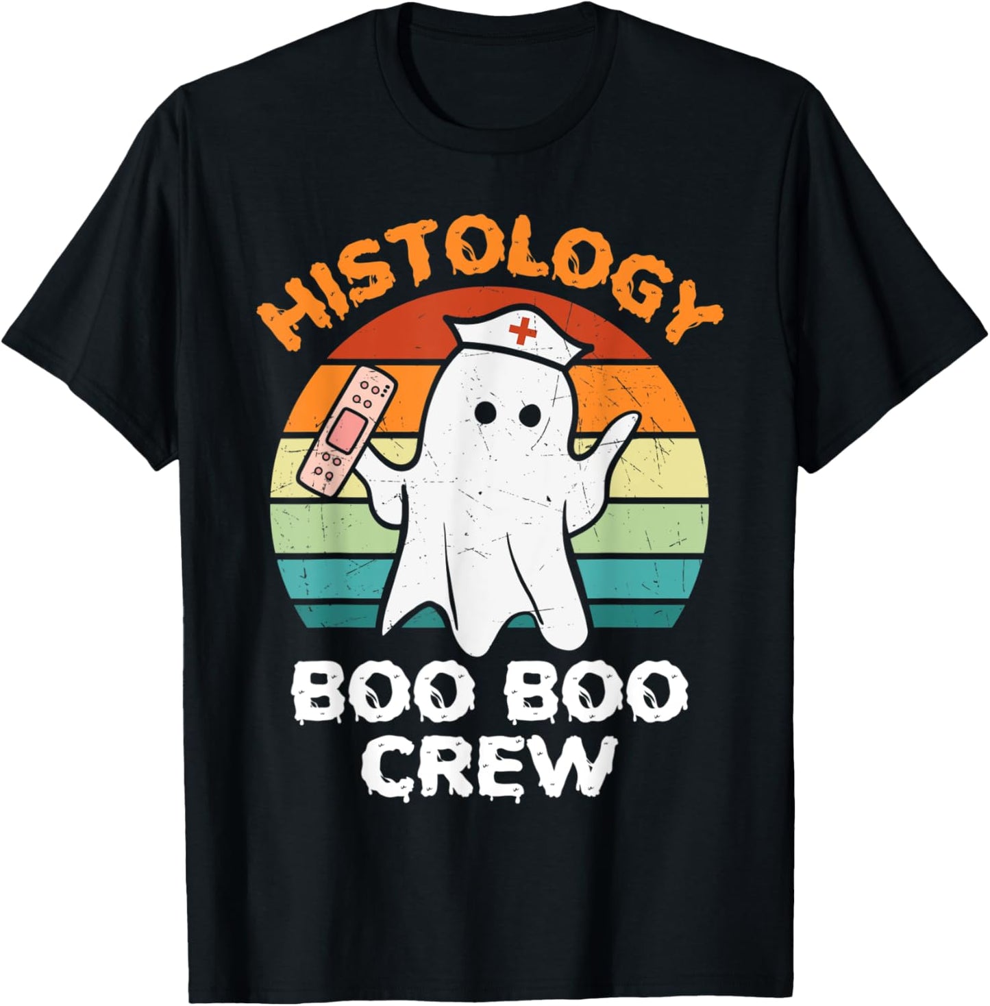 Histology Boo Crew Halloween Ghost Costume Matching T-Shirt - T-Shirt | Black