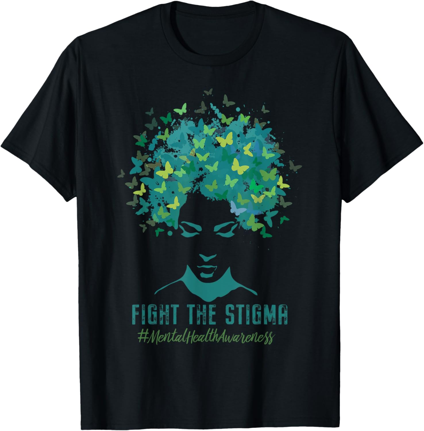 Mental Health Awareness Month Fight The Stigma Positive Zit T-Shirt - T-Shirt | Black