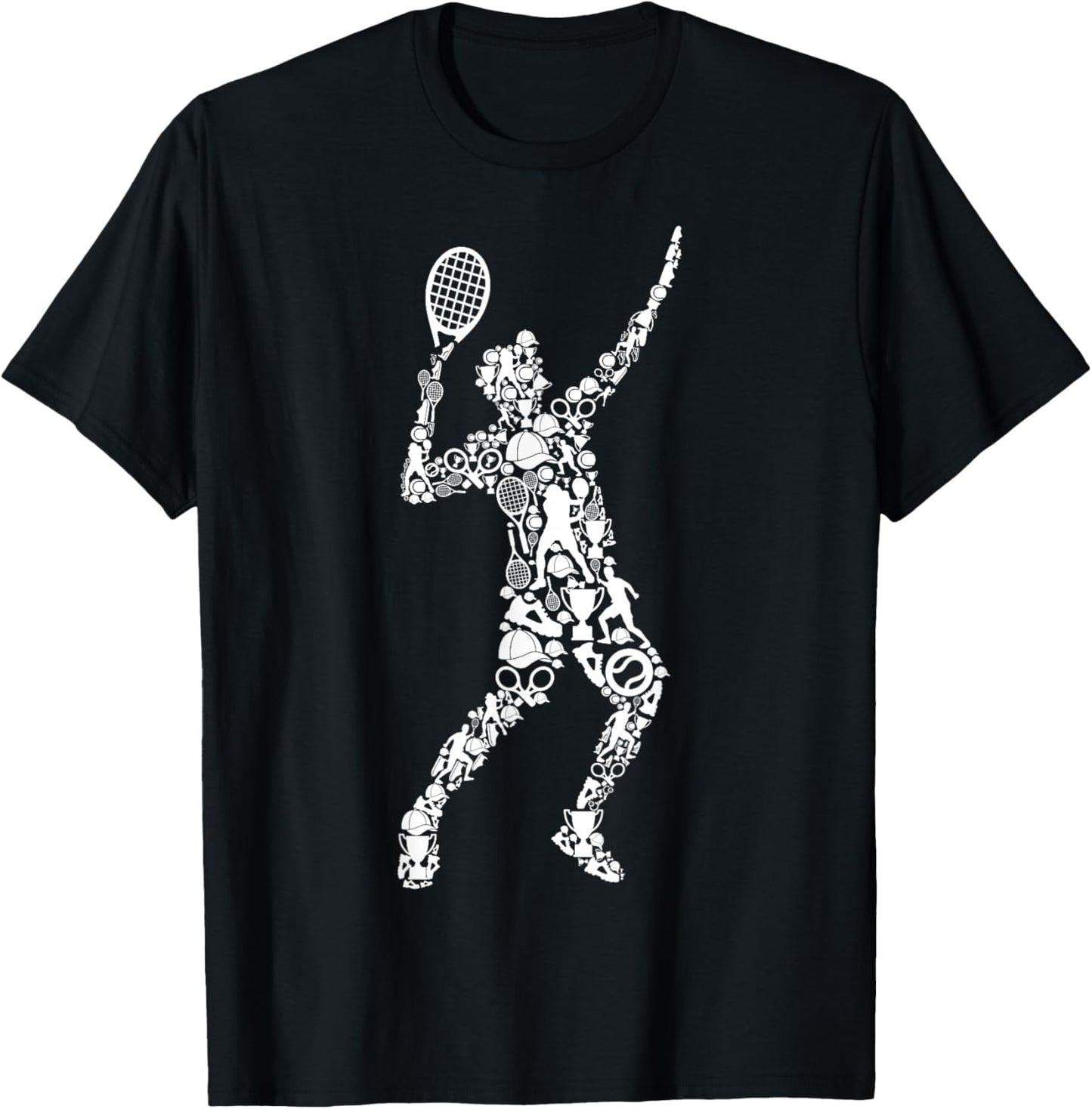 Tennis Player Tennis Men Children Boys T-Shirt - T-Shirt | Black