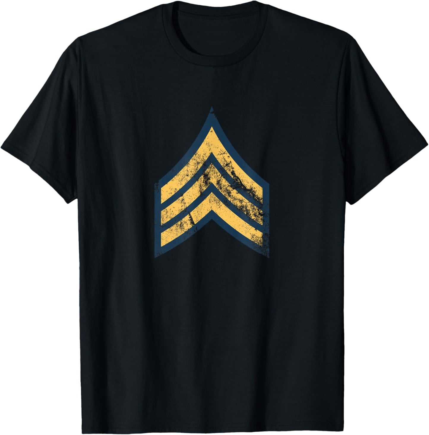 US Army Rank - Sergeant (E-5) - SGT Vintage Look T-Shirt - T-Shirt | Black
