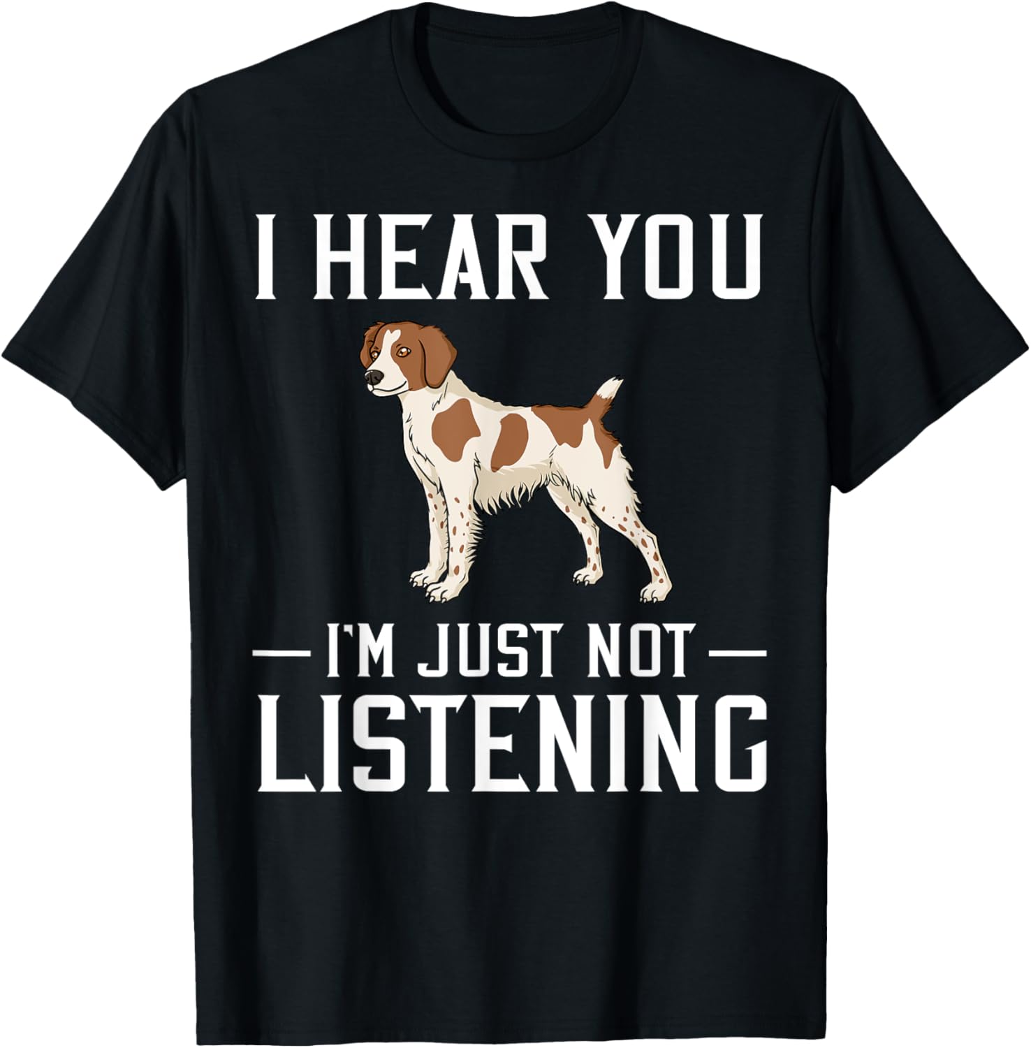 French Brittany Spaniel Puppies Owner Lover T-Shirt - T-Shirt | Black