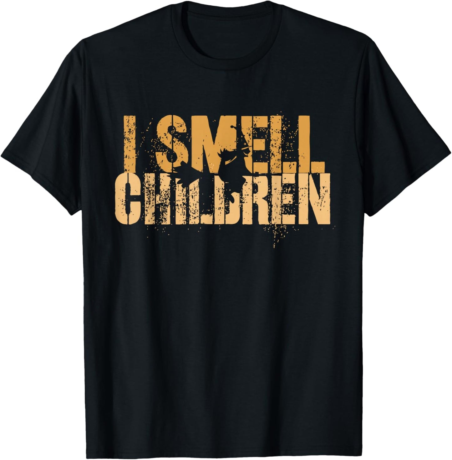 Funny I SMELL CHILDREN Halloween Teacher Classroom I Teach T-Shirt - T-Shirt | Black