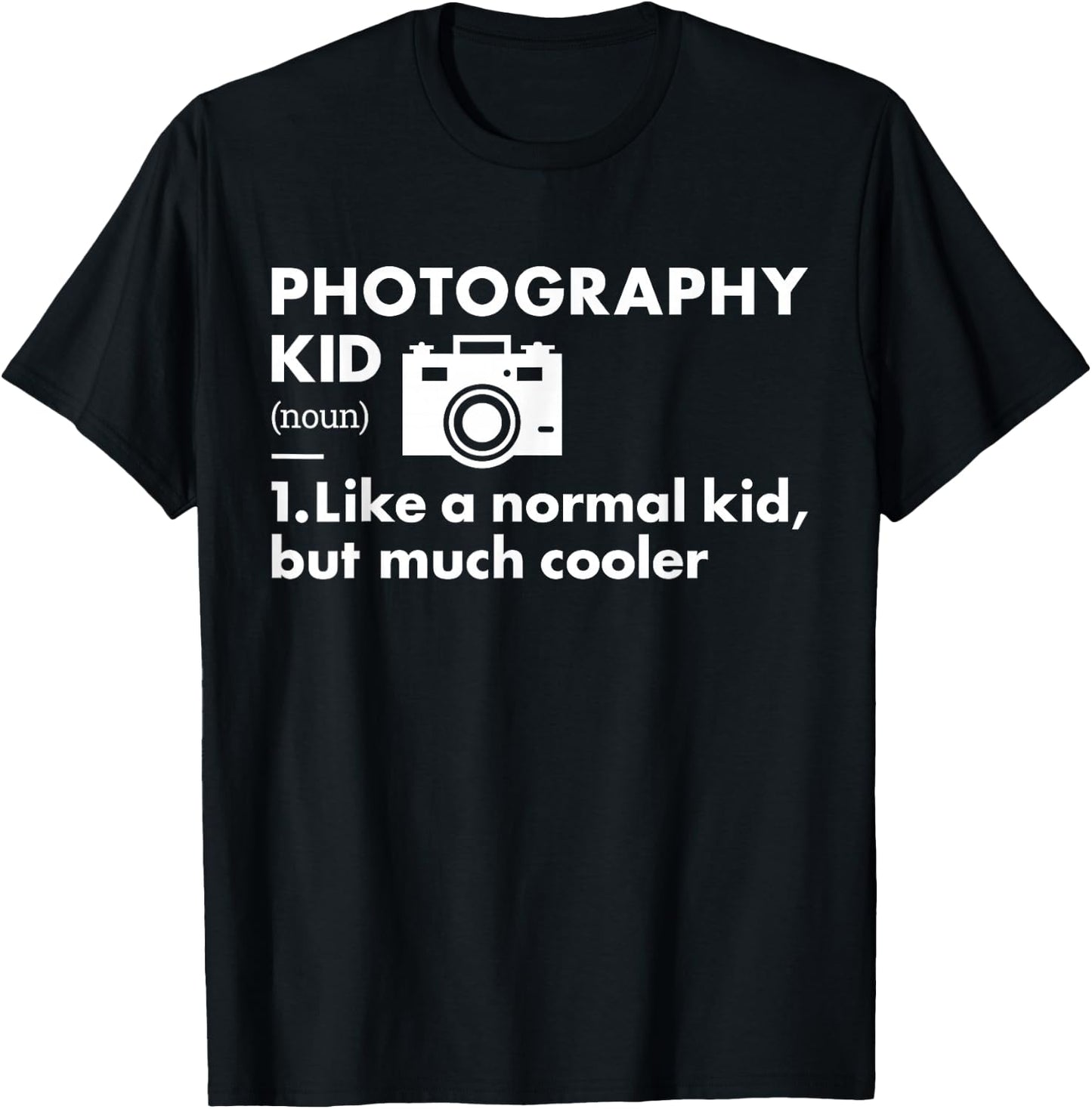 Photographer Kid Definition Photography T-Shirt - T-Shirt | Black
