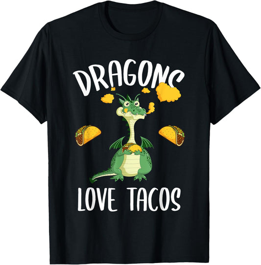 Dragons Love Tacos T-Shirt - T-Shirt | Black