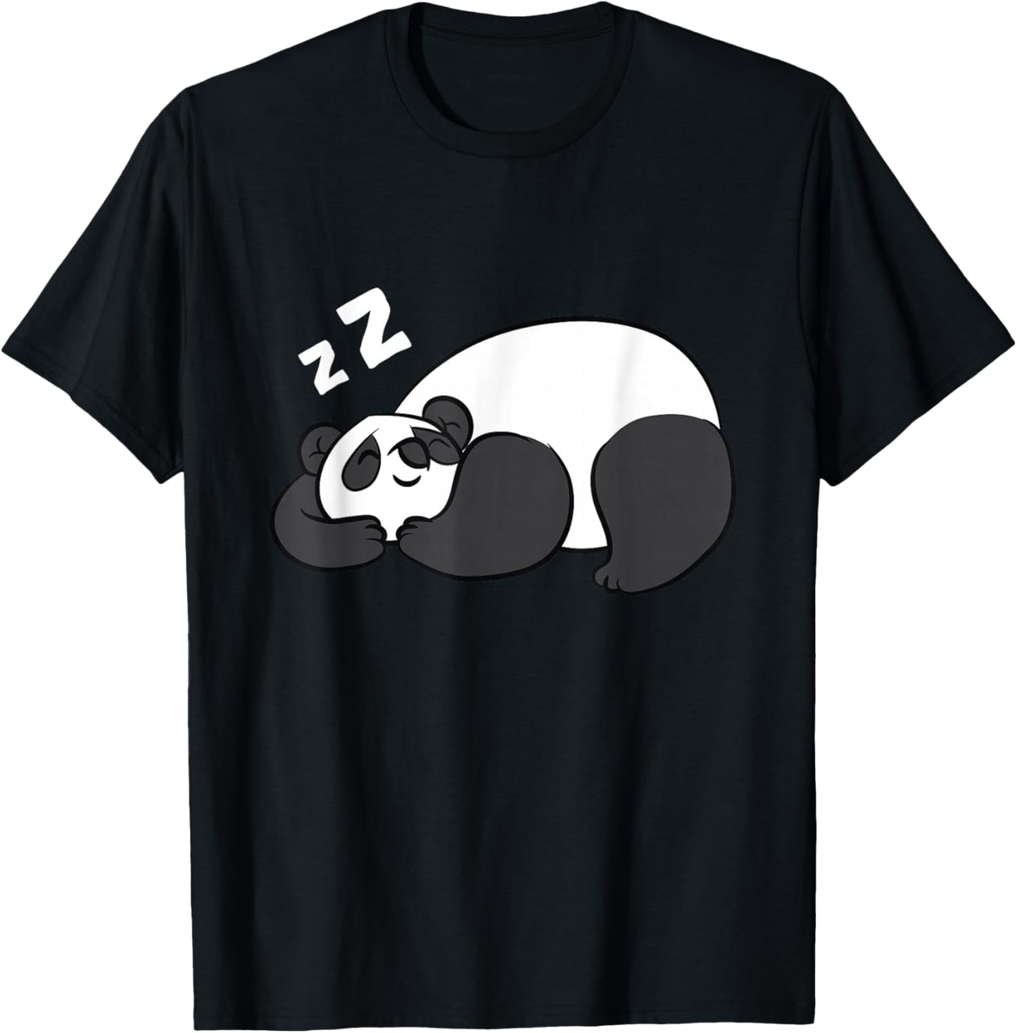 Tired Panda Pajama Love Pandas T-Shirt - T-Shirt | Black