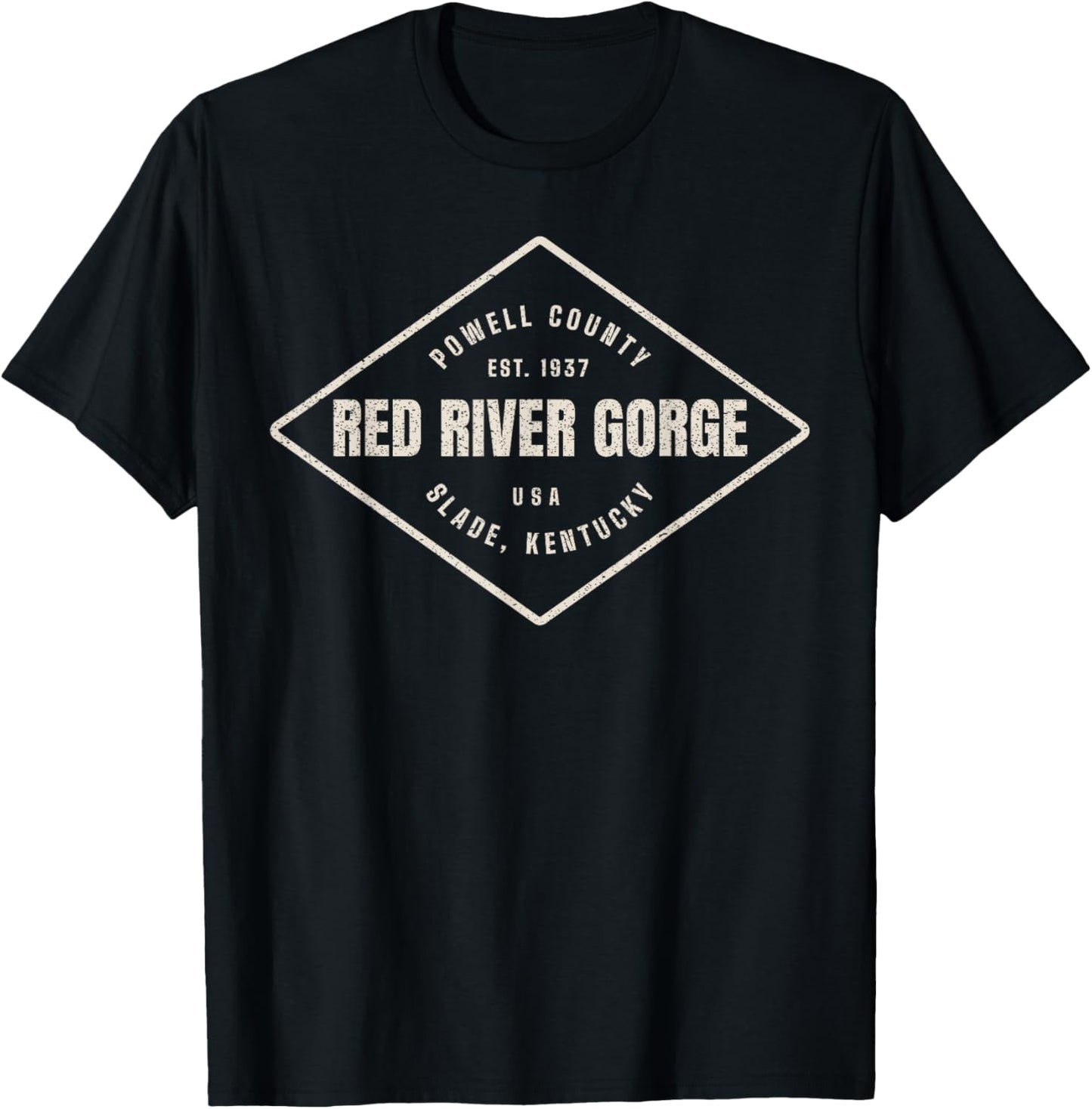 Red River Gorge Kentucky Souvenir Design T-Shirt - T-Shirt | Black