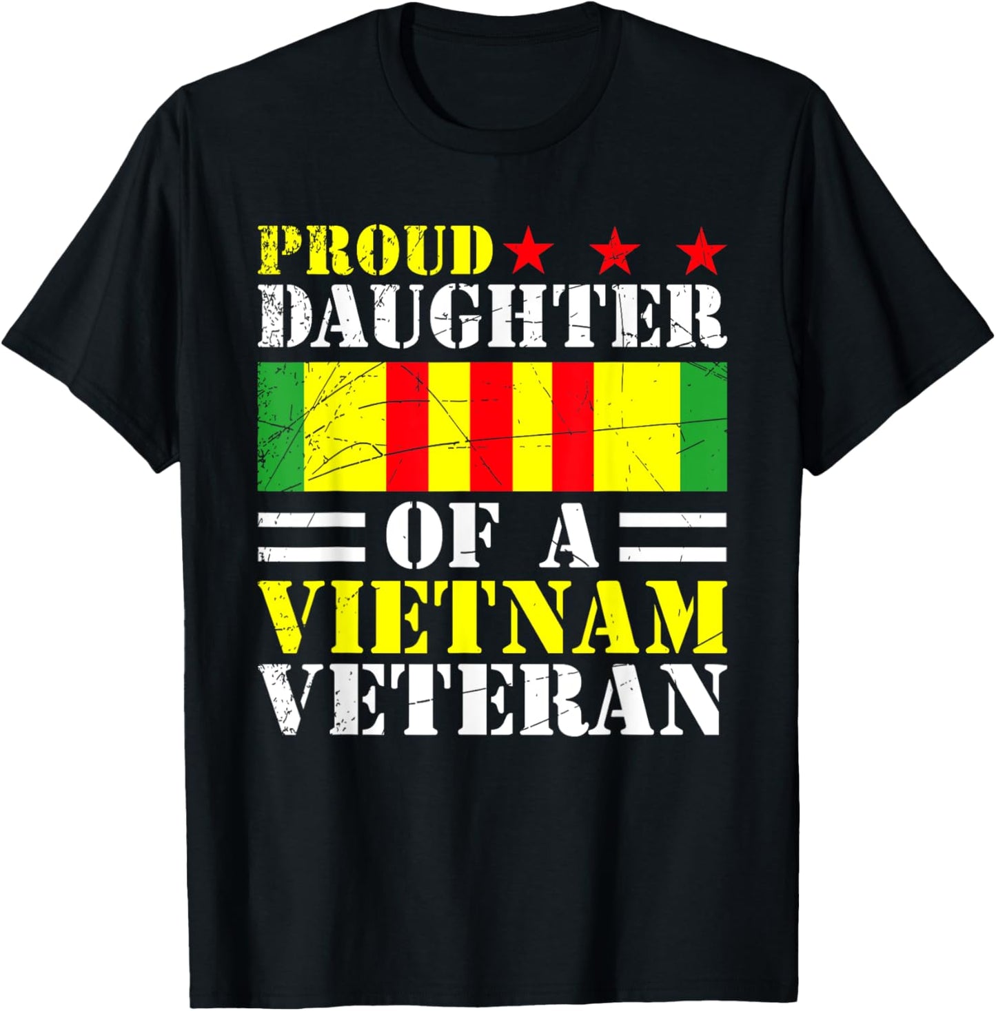 Patriotic Soldier Daughter United States Vietnam Veteran T-Shirt - T-Shirt | Black