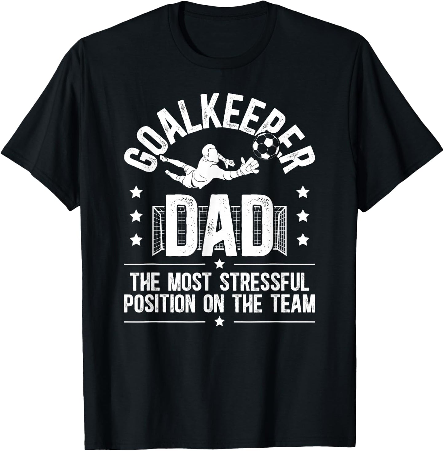 Funny Soccer Goalkeeper Dad Of A Soccer Goalie Father T-Shirt - T-Shirt | Black
