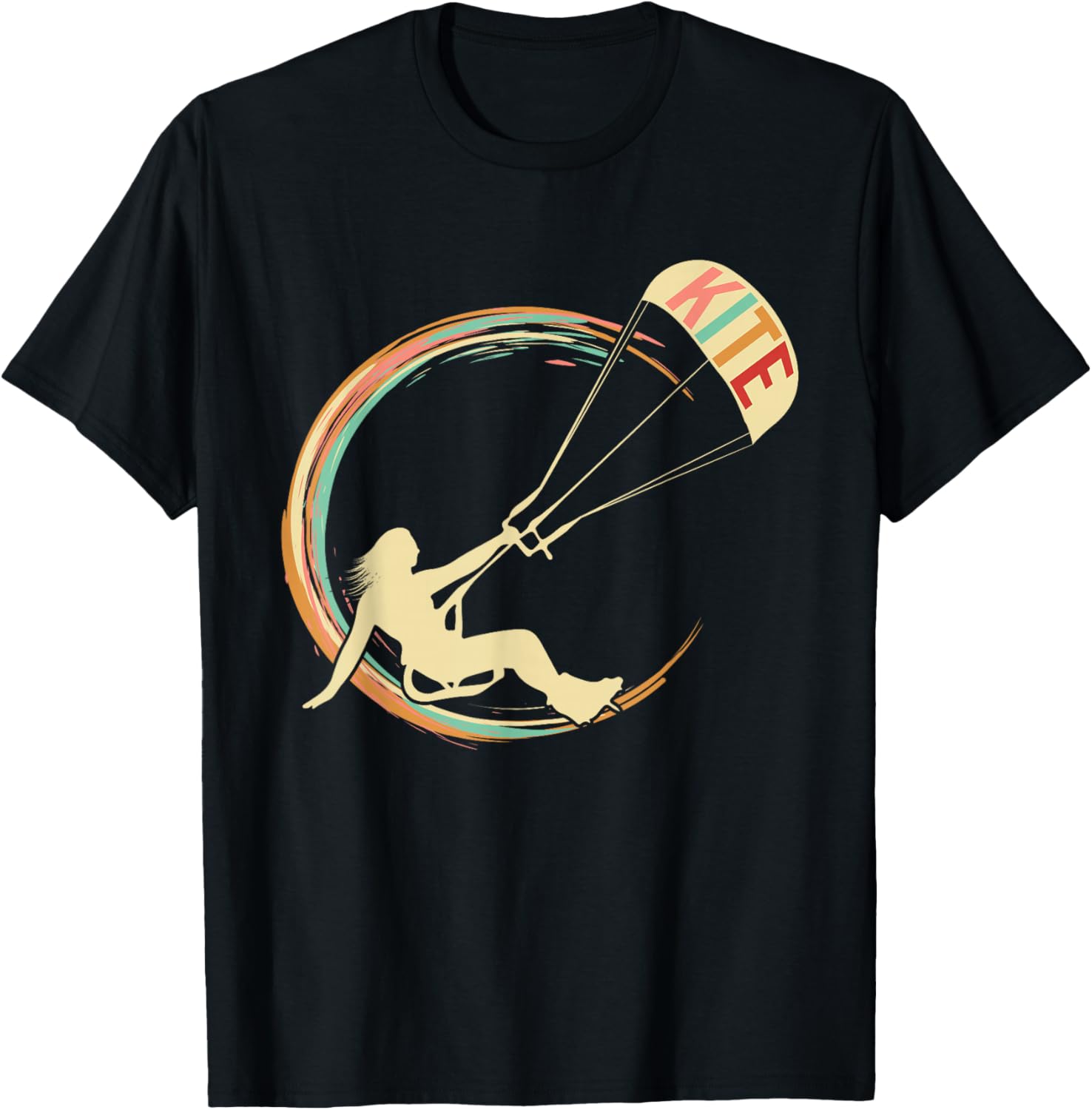 Kite - Kitesurfing Kiteboarding Windsurfing Kitesurfer T-Shirt - T-Shirt | Black