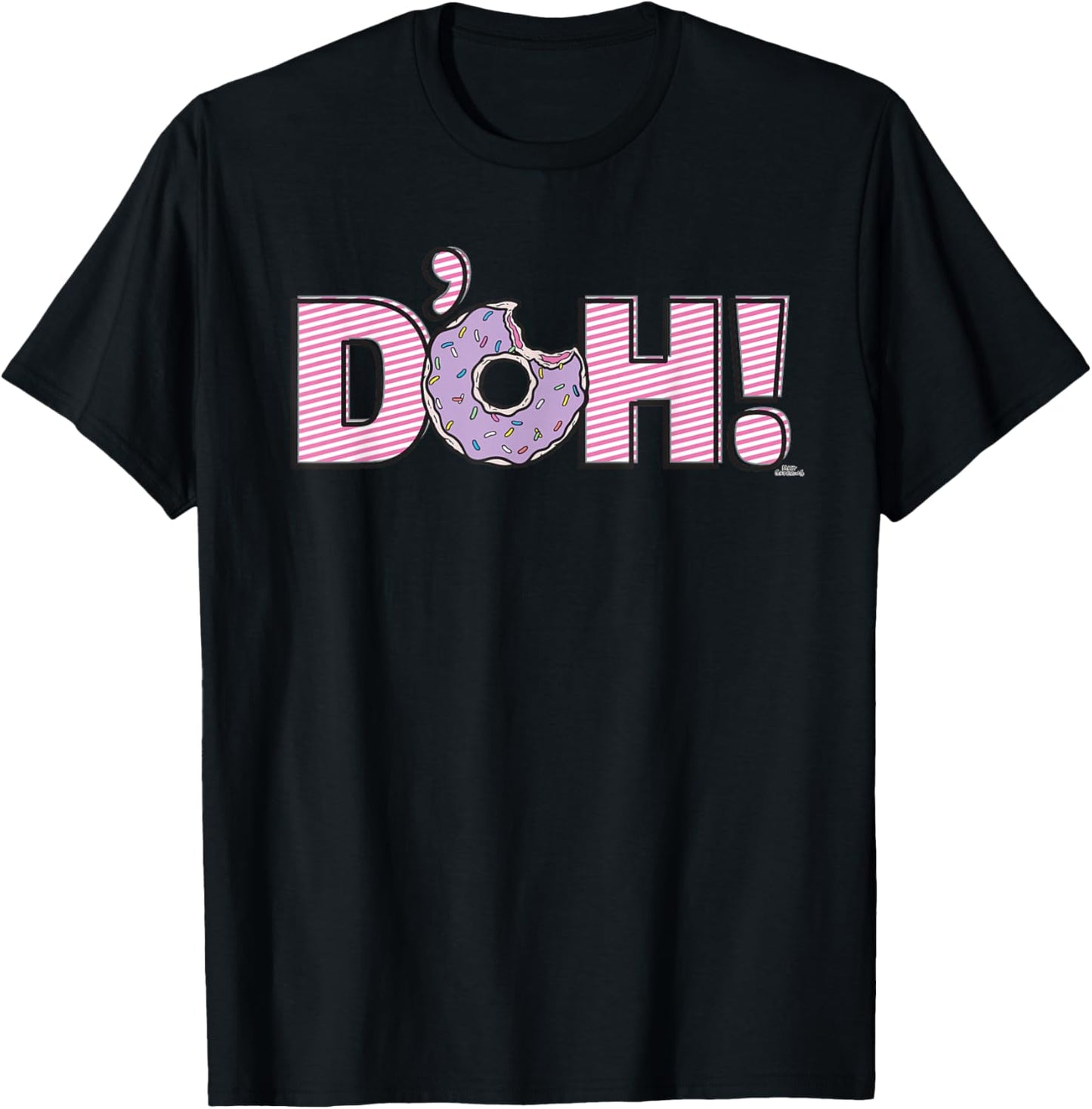 The Simpsons Homer D'Oh Donut Small T-Shirt - T-Shirt | Black