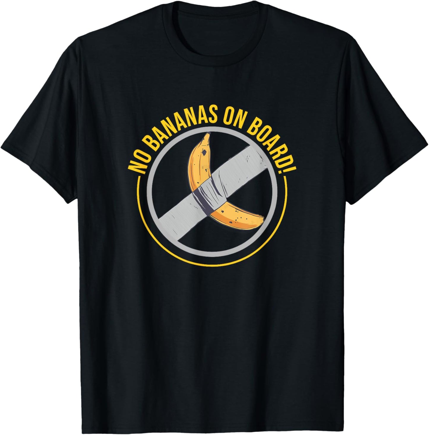 Fishing Boat Captain No Bananas Pun Humor T-Shirt - T-Shirt | Black