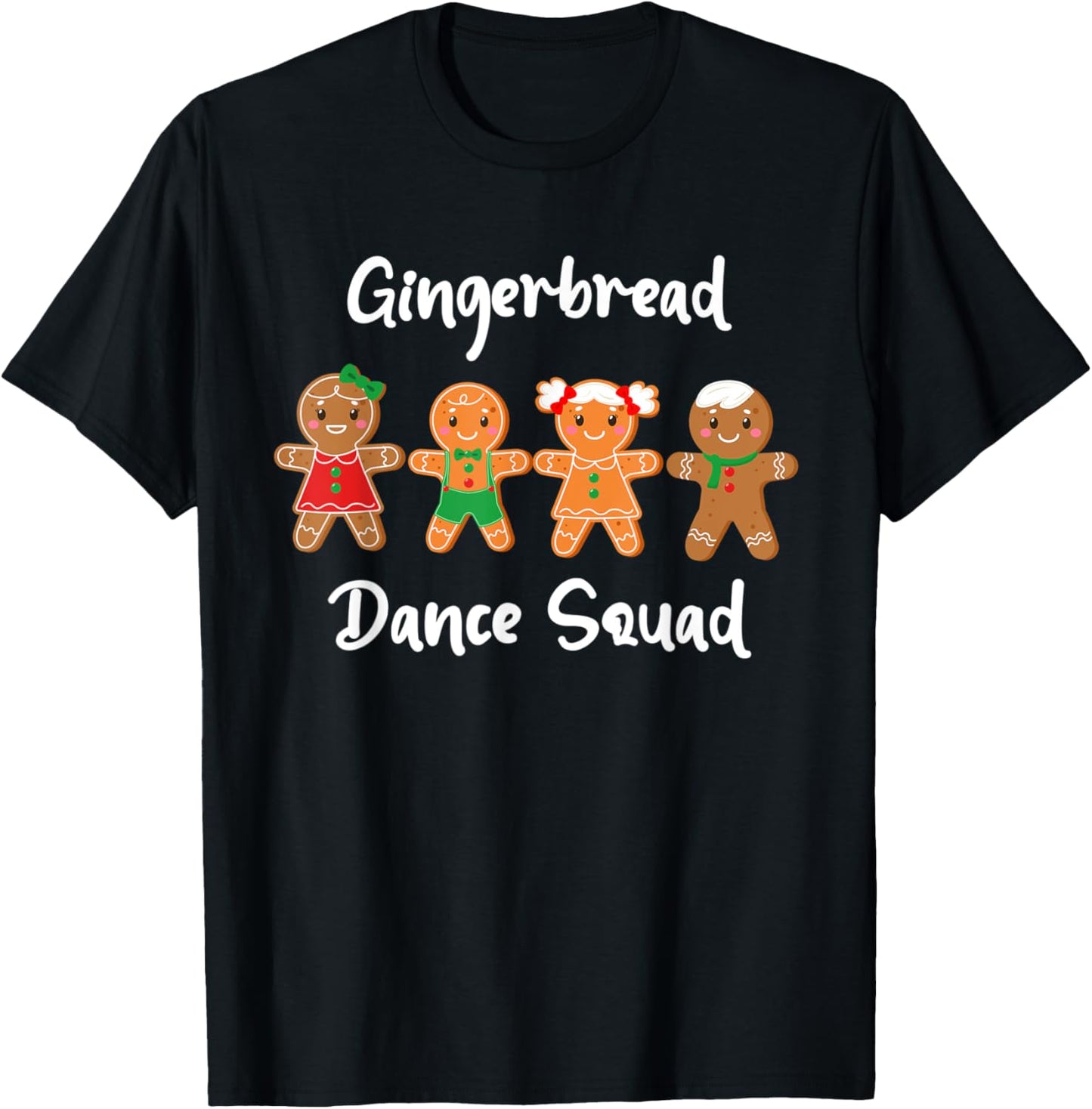 Gingerbread Dance Squad Nutcracker Ballet Dancer Christmas T-Shirt - T-Shirt | Black