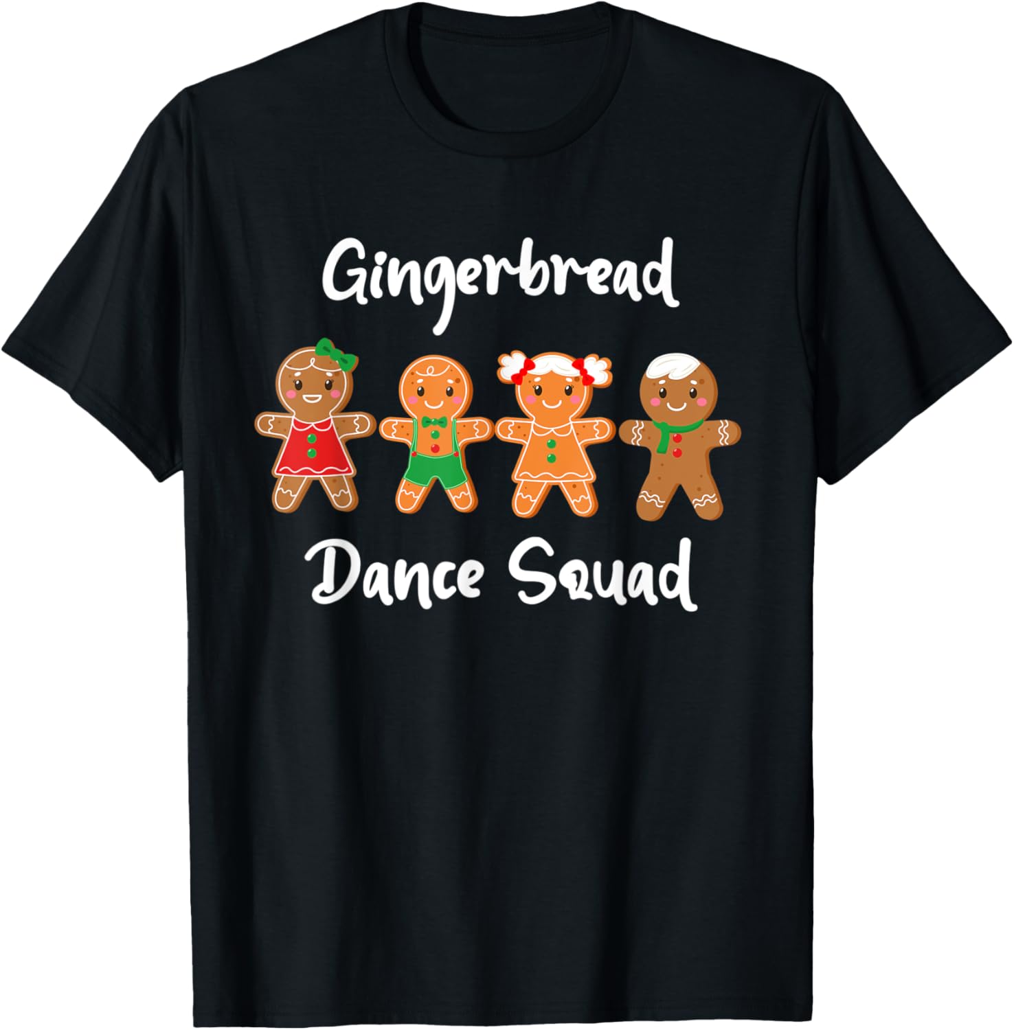 Gingerbread Dance Squad Nutcracker Ballet Dancer Christmas T-Shirt - T-Shirt | Black