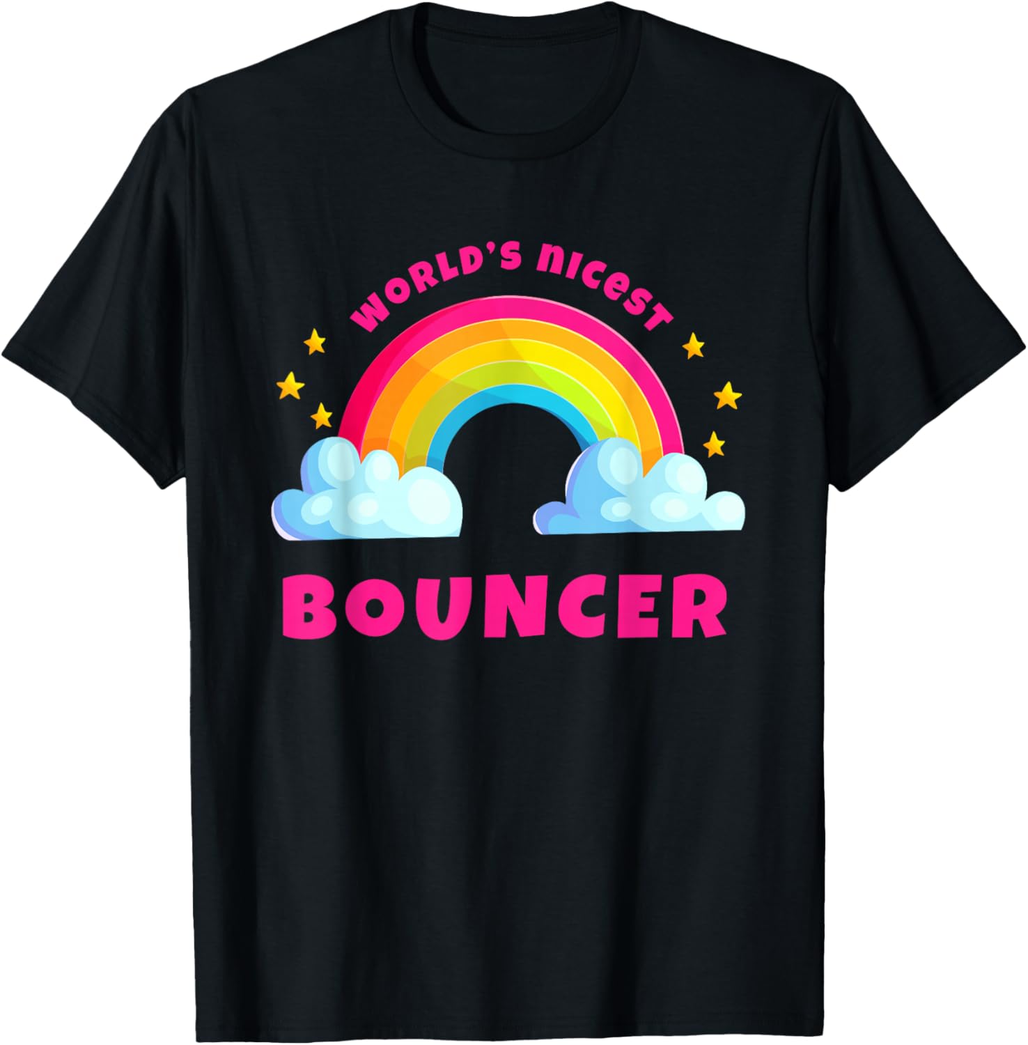 World's Nicest Bouncer Shirts | Sarcastic Retro Bouncer T-Shirt - T-Shirt | Black