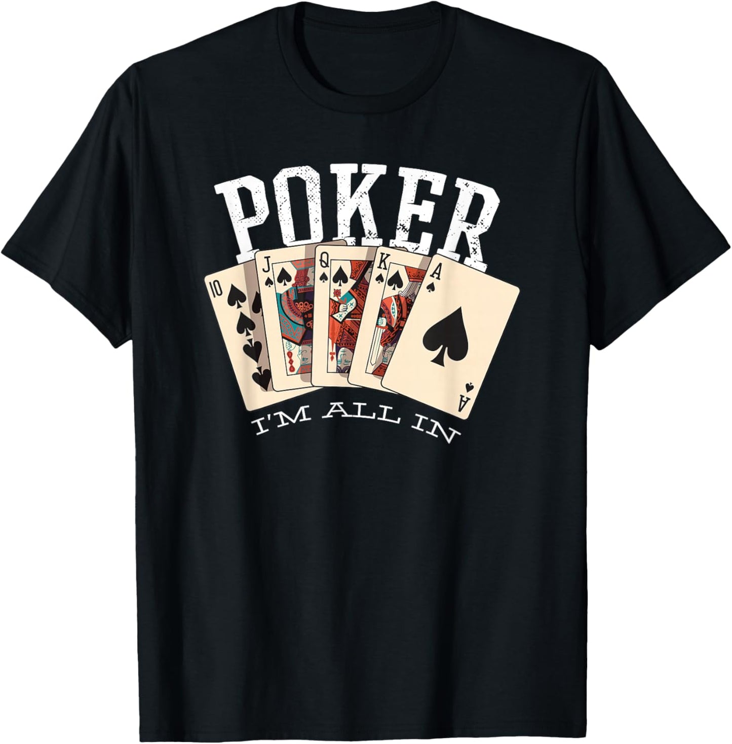 Poker I'm all in Player Gambling Funny Poker T-Shirt - T-Shirt | Black