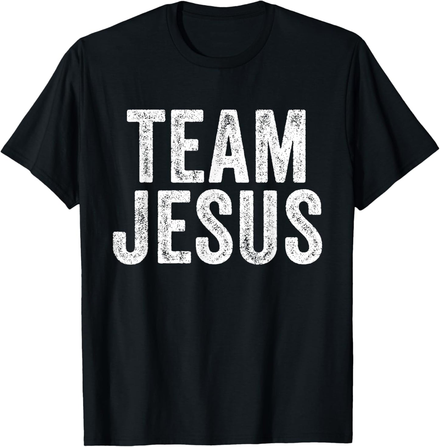 Team Jesus Religious Christian Believer Faith Christ Vintage T-Shirt - T-Shirt | Black