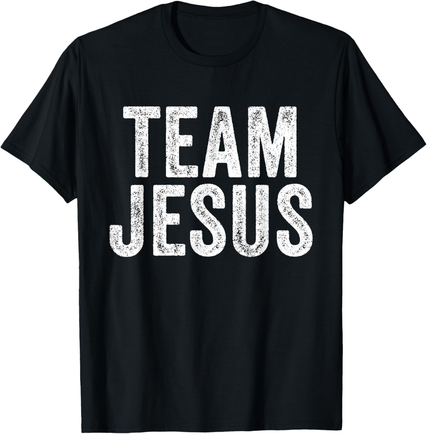 Team Jesus Religious Christian Believer Faith Christ Vintage T-Shirt - T-Shirt | Black