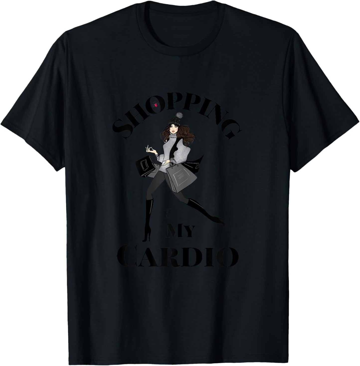 Shopping is My Cardio Fitness Gym Workout Women T-Shirt - T-Shirt | Black