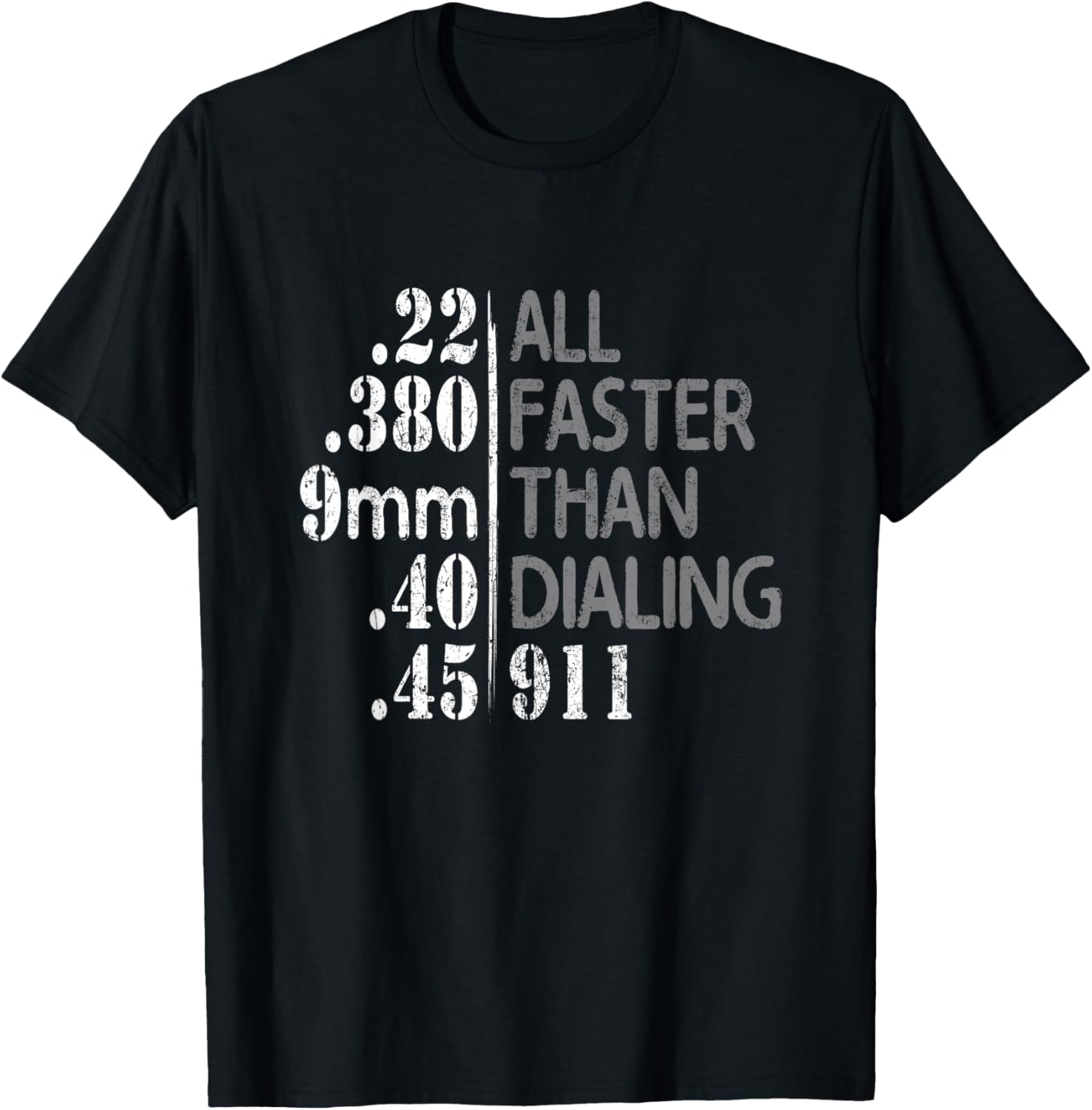Shooter Cannon Rifle Bullet All faster than dialing 911 T-Shirt - T-Shirt | Black