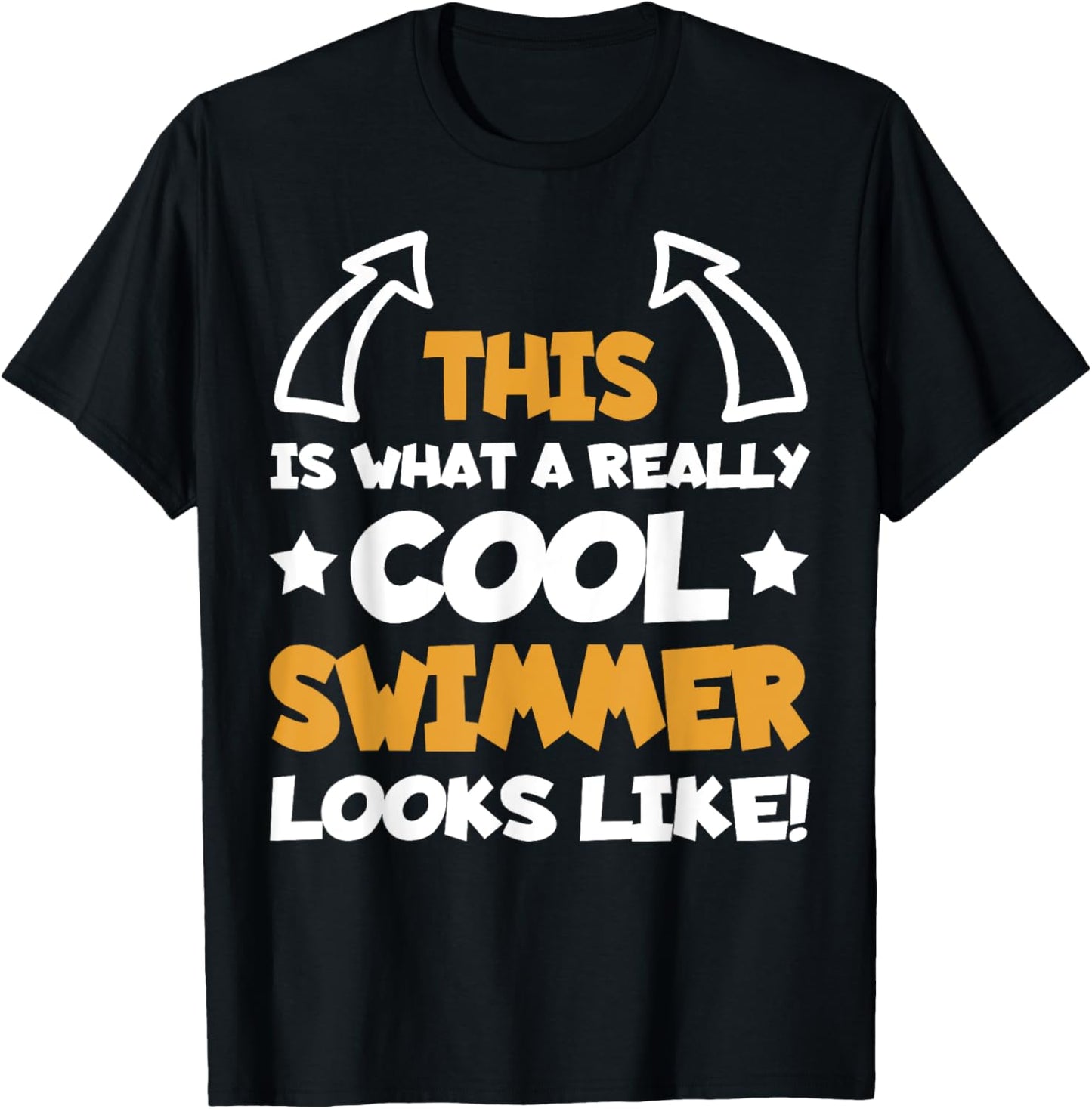 Cool Swimmer Funny Saying Swim Swimming Water Sports T-Shirt - T-Shirt | Black