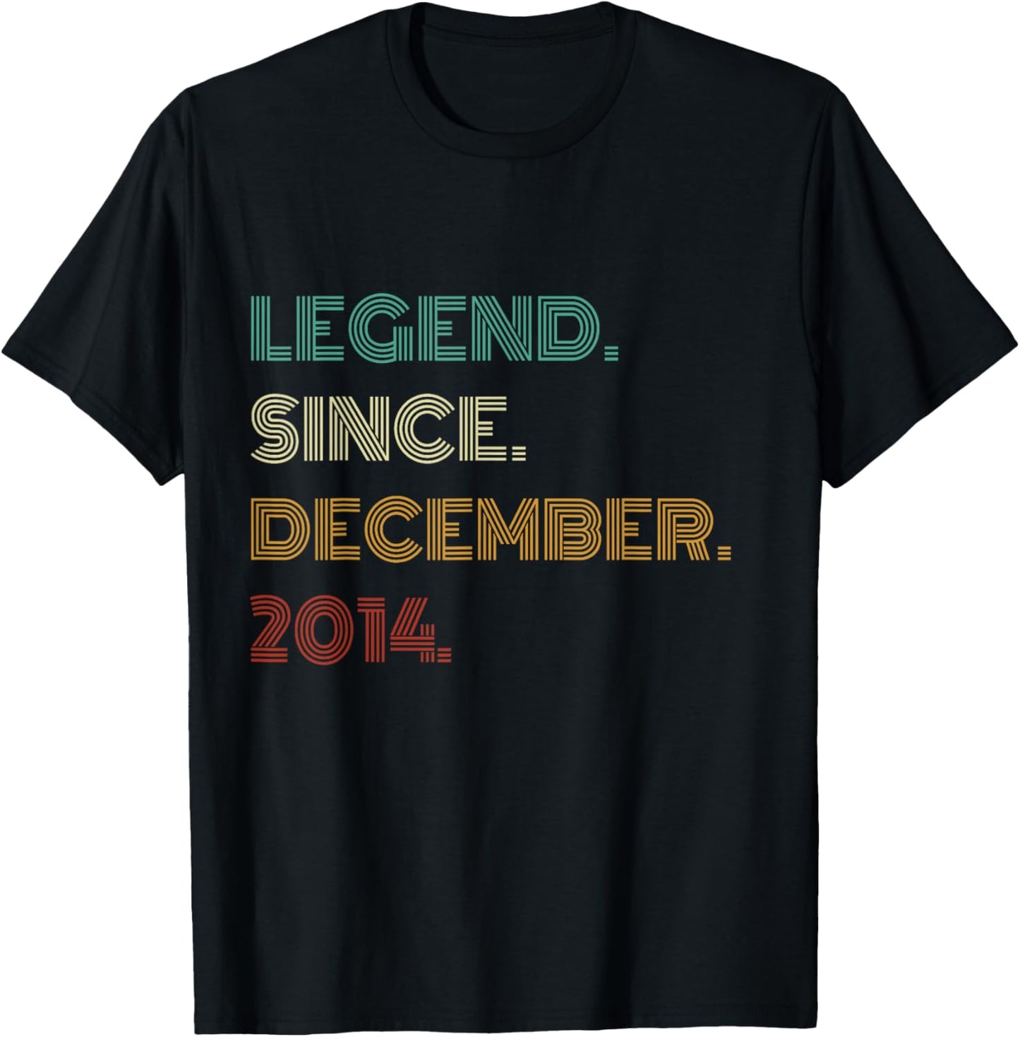 11 Years Old Legend Since December 2014 11th Birthday T-Shirt - T-Shirt | Black
