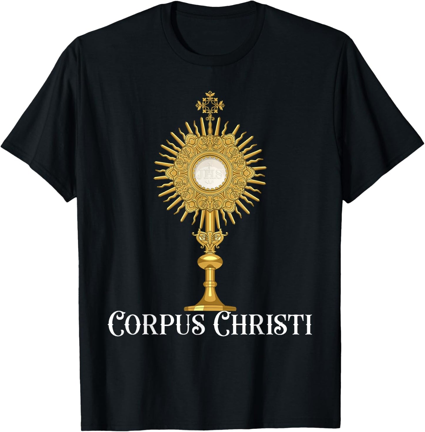 Eucharistic Adoration Traditional Latin Mass Catholic T-Shirt - T-Shirt | Black