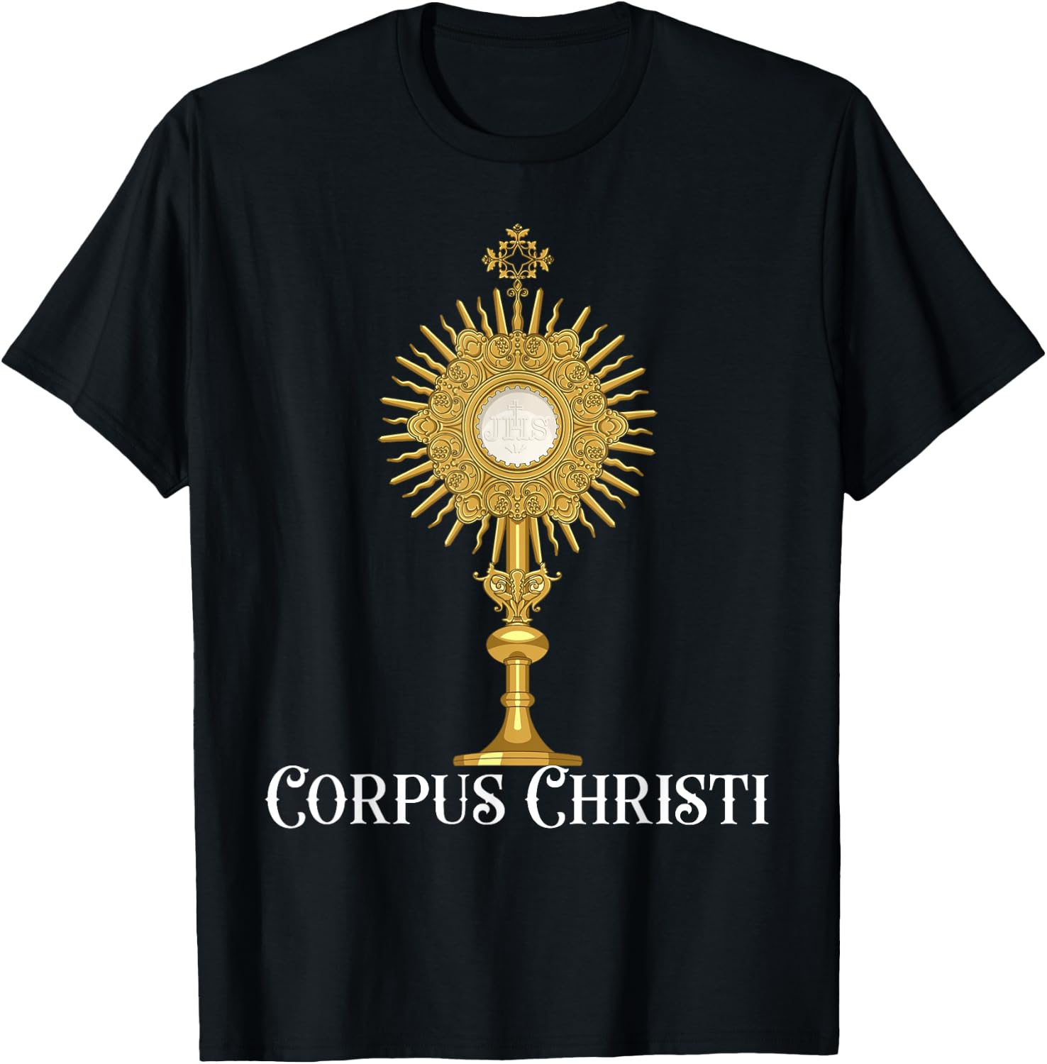 Eucharistic Adoration Traditional Latin Mass Catholic T-Shirt - T-Shirt | Black