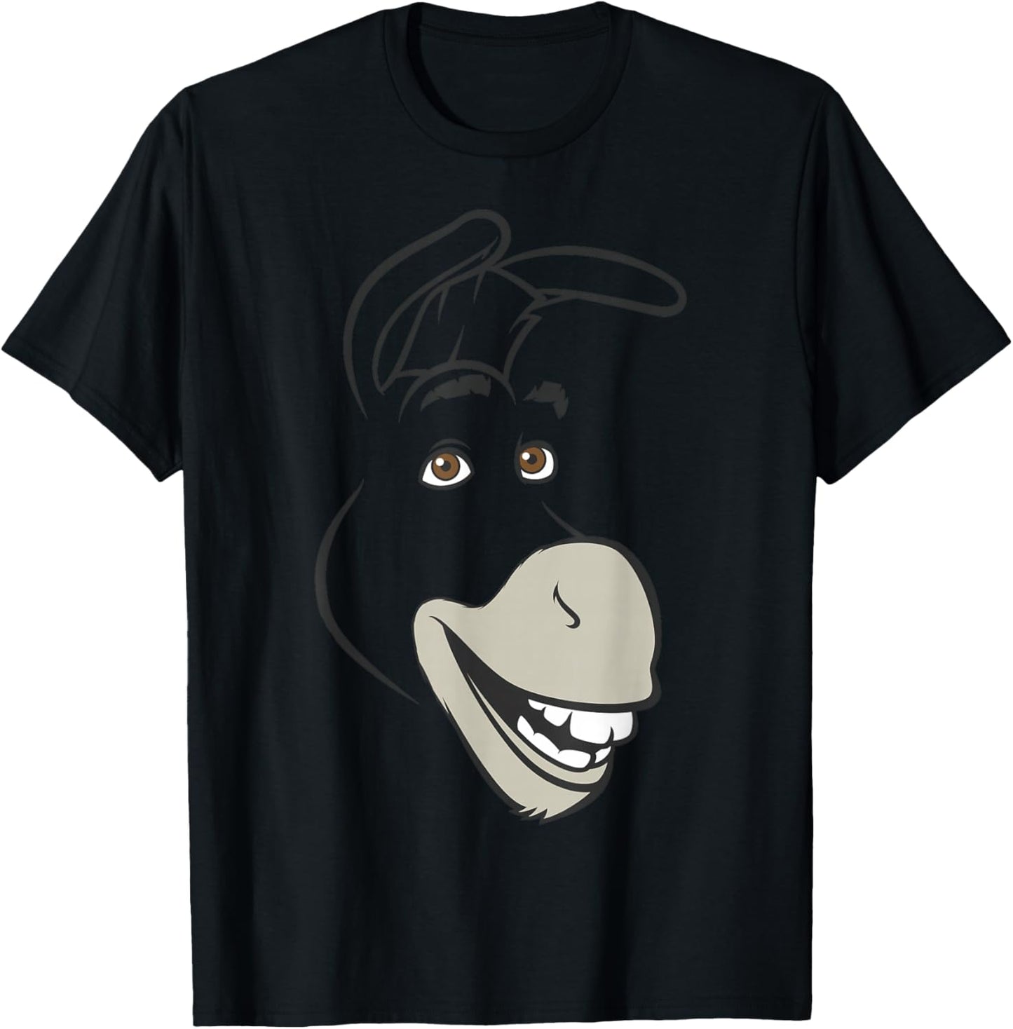 Shrek Big Face Donkey T-Shirt - T-Shirt | Black