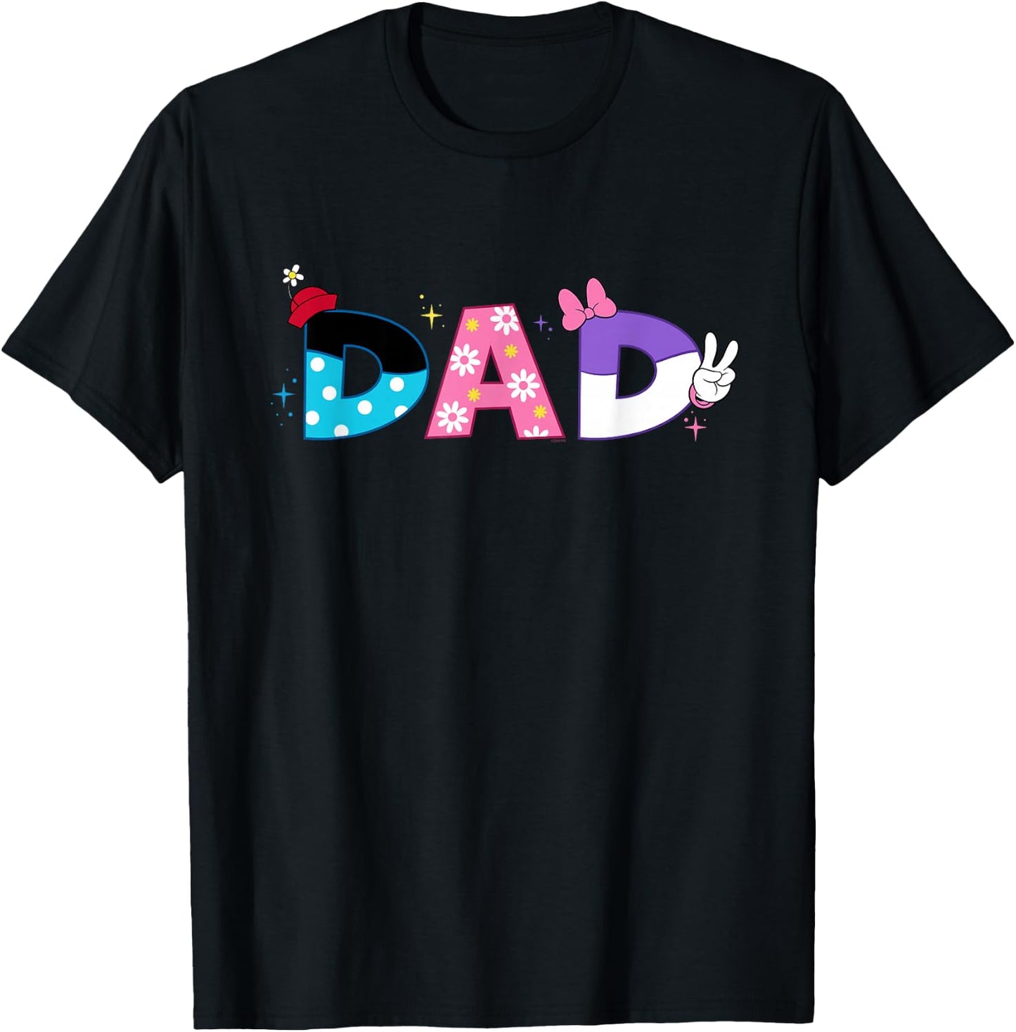 Disney Minnie Mouse and Daisy Duck Dad Father's Day Birthday T-Shirt - T-Shirt | Black