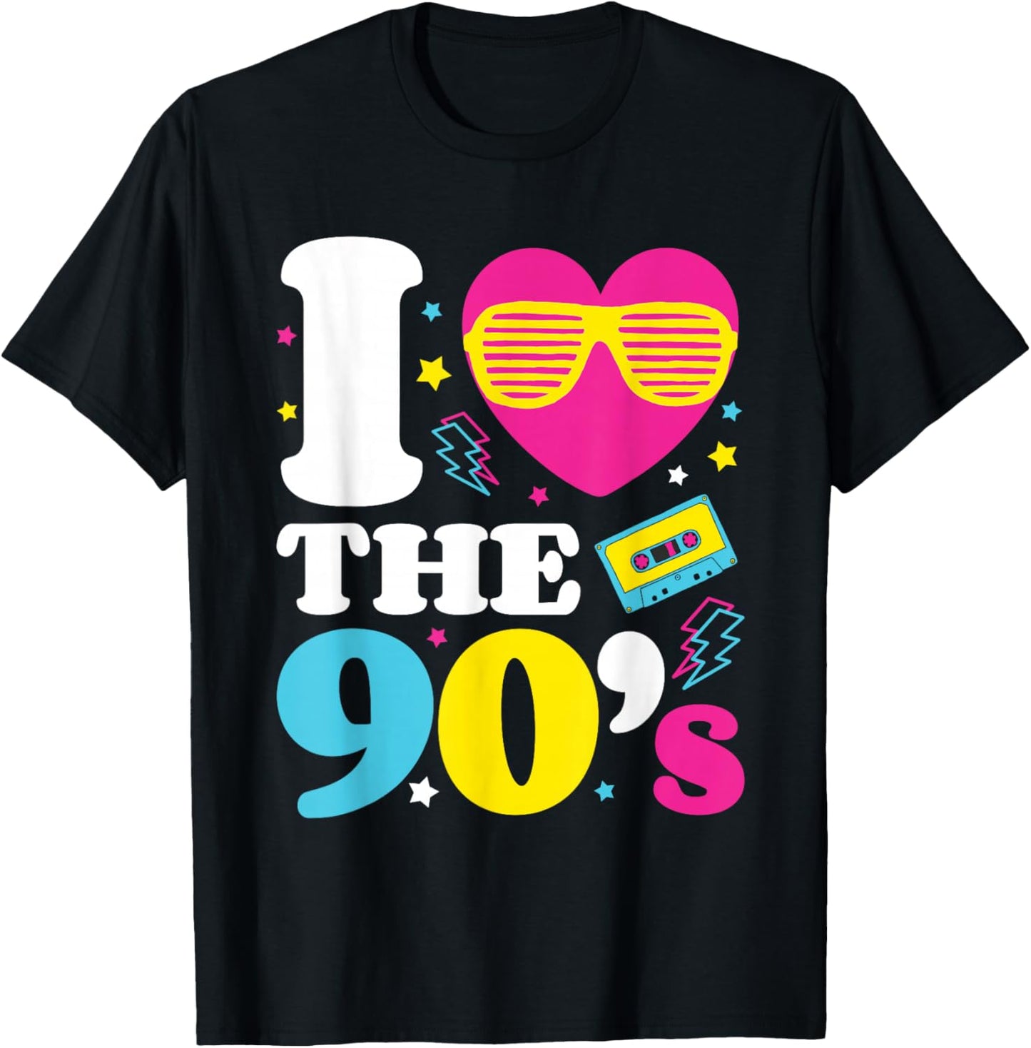 1990's 90s I Heart The Nineties T-Shirt - T-Shirt | Black