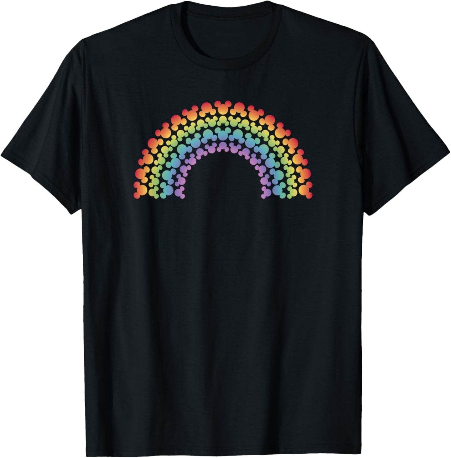 Disney Mickey and Friends Mickey Silhouette Rainbow T-Shirt - T-Shirt | Black