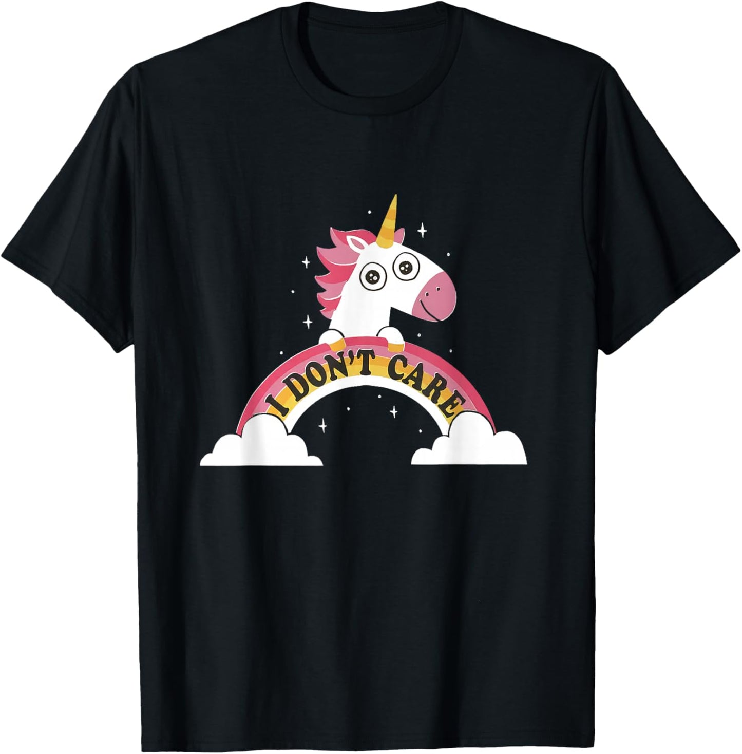 Unicorn I Don't Care T-Shirt - T-Shirt | Black