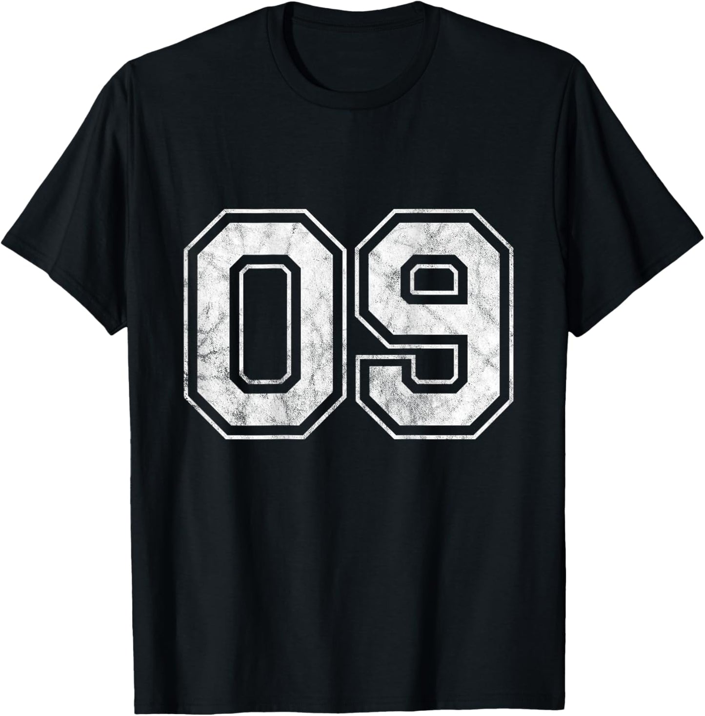 Number 09 on the back T-Shirt - T-Shirt | Black