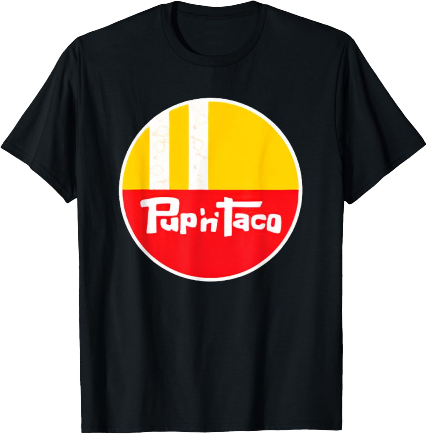 Pup And Taco Retro Vintage Restaurant T-Shirt - T-Shirt | Black