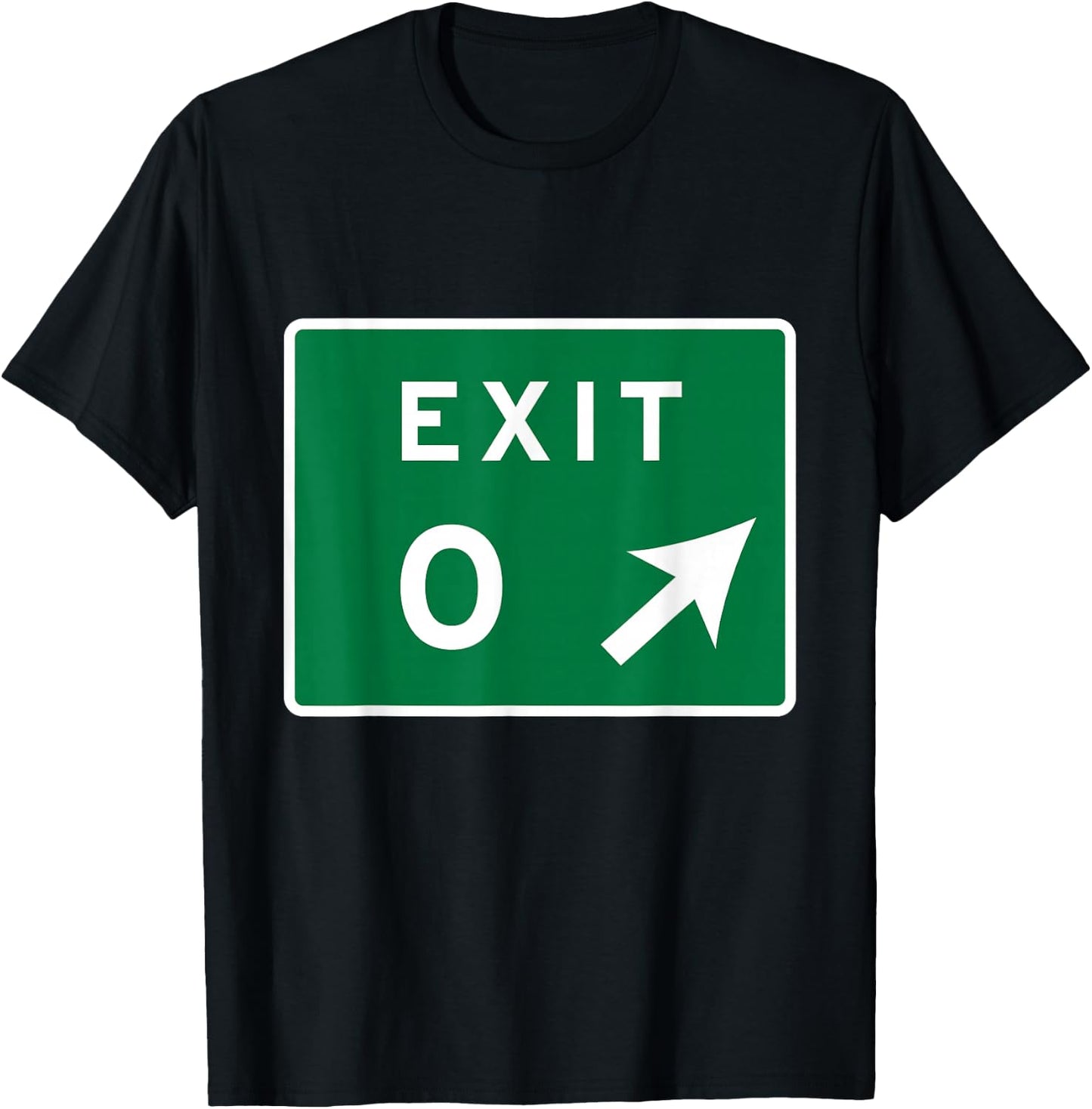 Exit 0 Zero Cape May NJ New Jersey Shore Parkway Sign T-Shirt - T-Shirt | Black