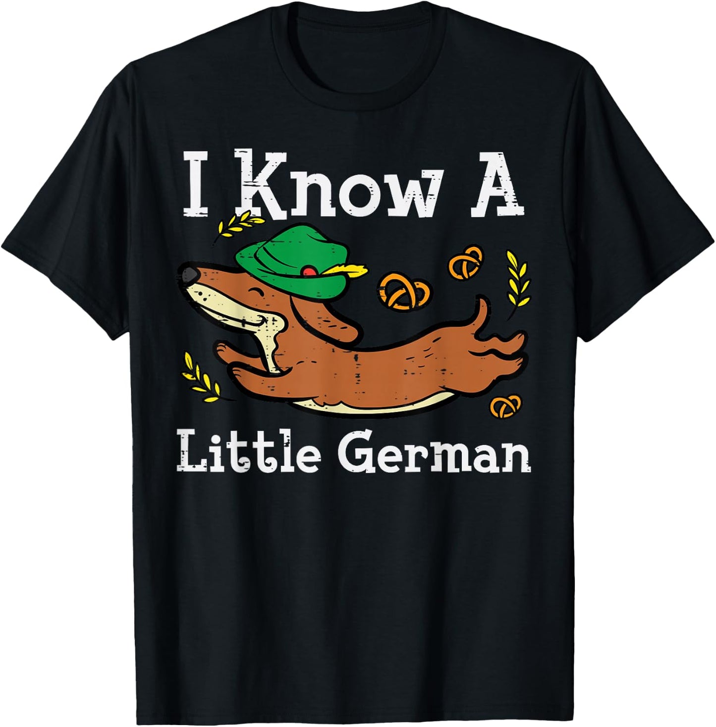 Oktoberfest Dachshund I Know Little German Dog Women Kid Men T-Shirt - T-Shirt | Black