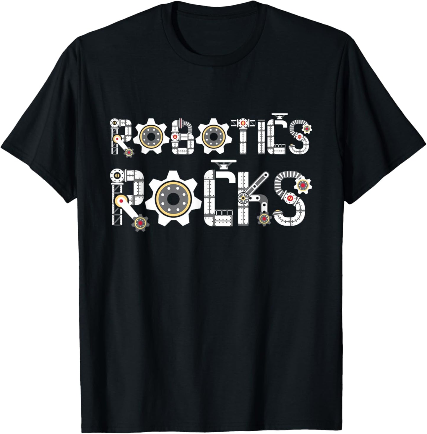 Funny Robotics Shirts Robotics Rocks - Cyborg Engineer Engineering Robot Builder Black T-Shirt - T-Shirt | Black