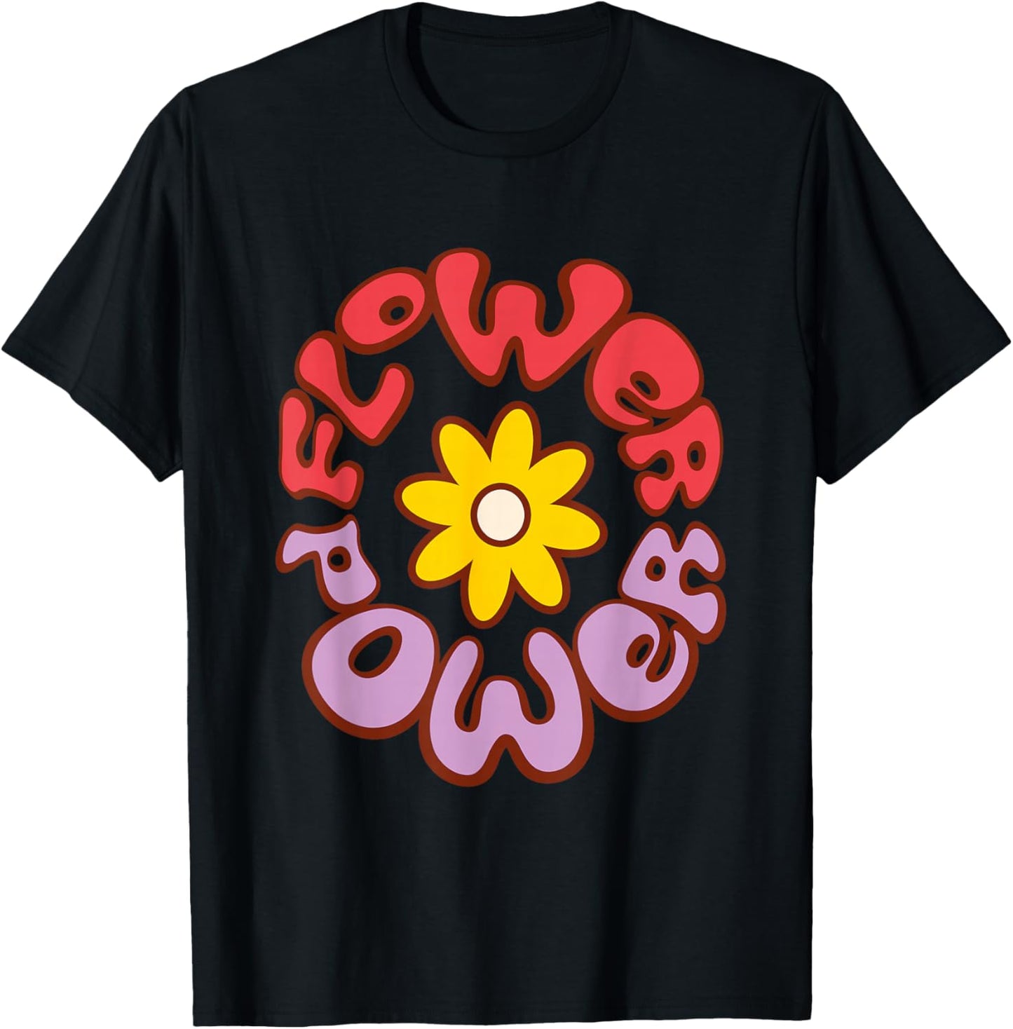 Flower Power T-Shirt - T-Shirt | Black