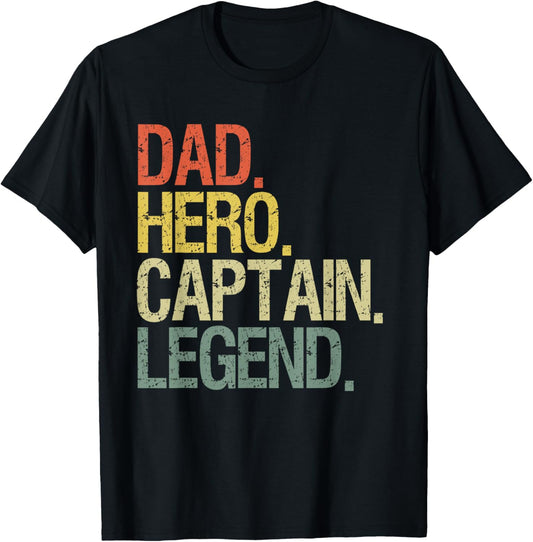 Dad captain boat T-Shirt - T-Shirt | Black