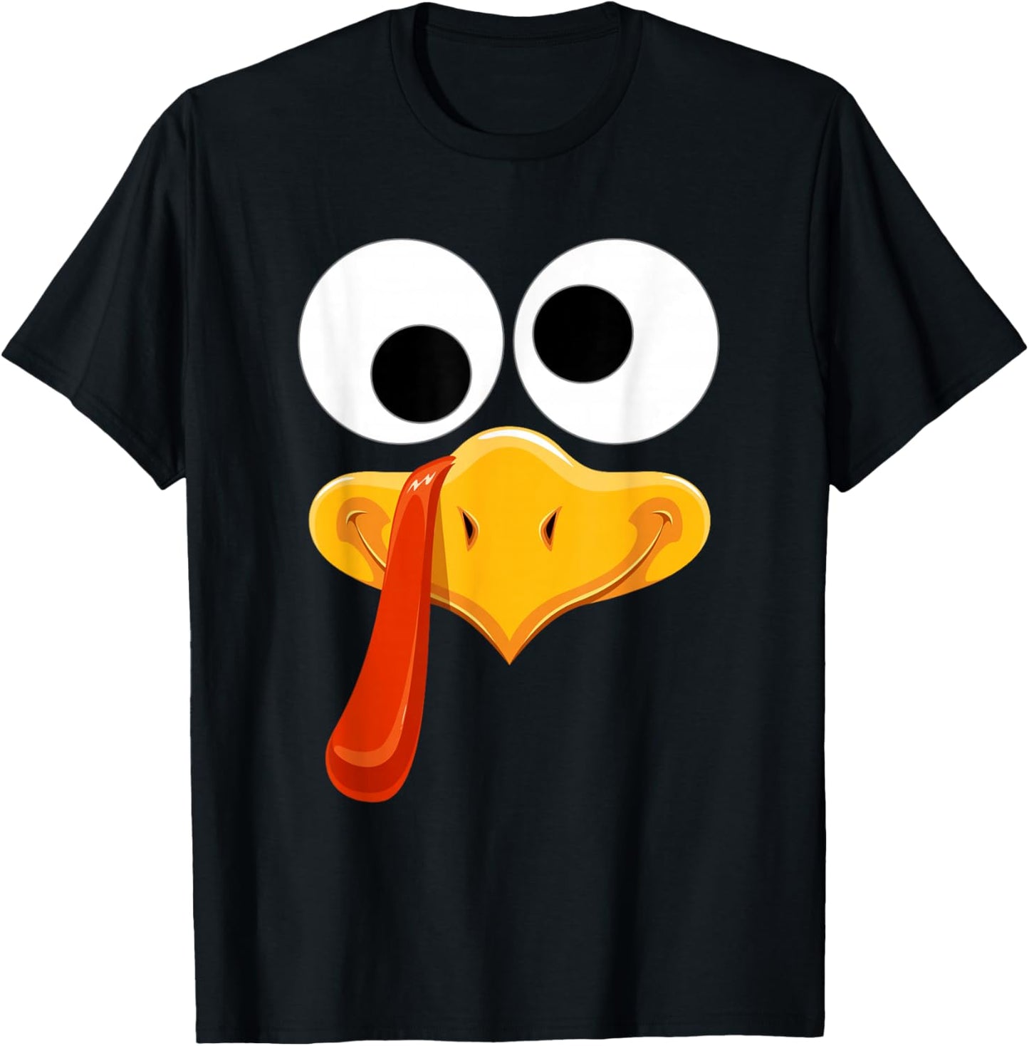 Turkey Face Thanksgiving Costume Family Outfits Matching Fun T-Shirt - T-Shirt | Black
